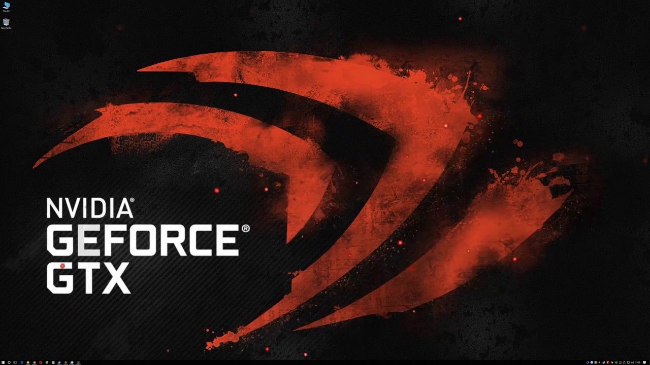 Logo Nvidia GeForce GTX rosso, 1280x720 720p, Monitor Gaming