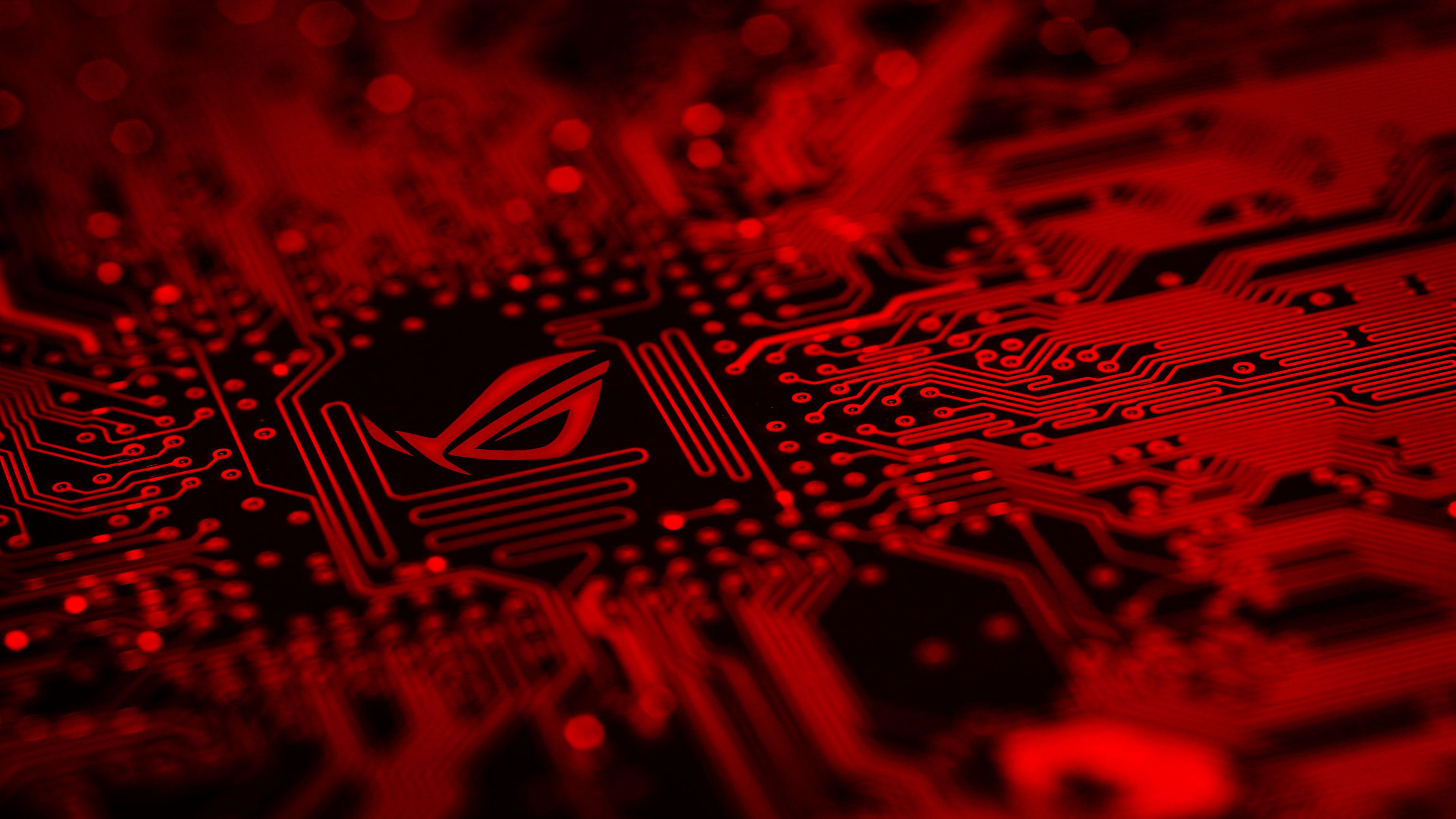Circuito ASUS ROG rosso, Republic of Gamers, 3840x2160 4K Ultra HD, Monitor 4K