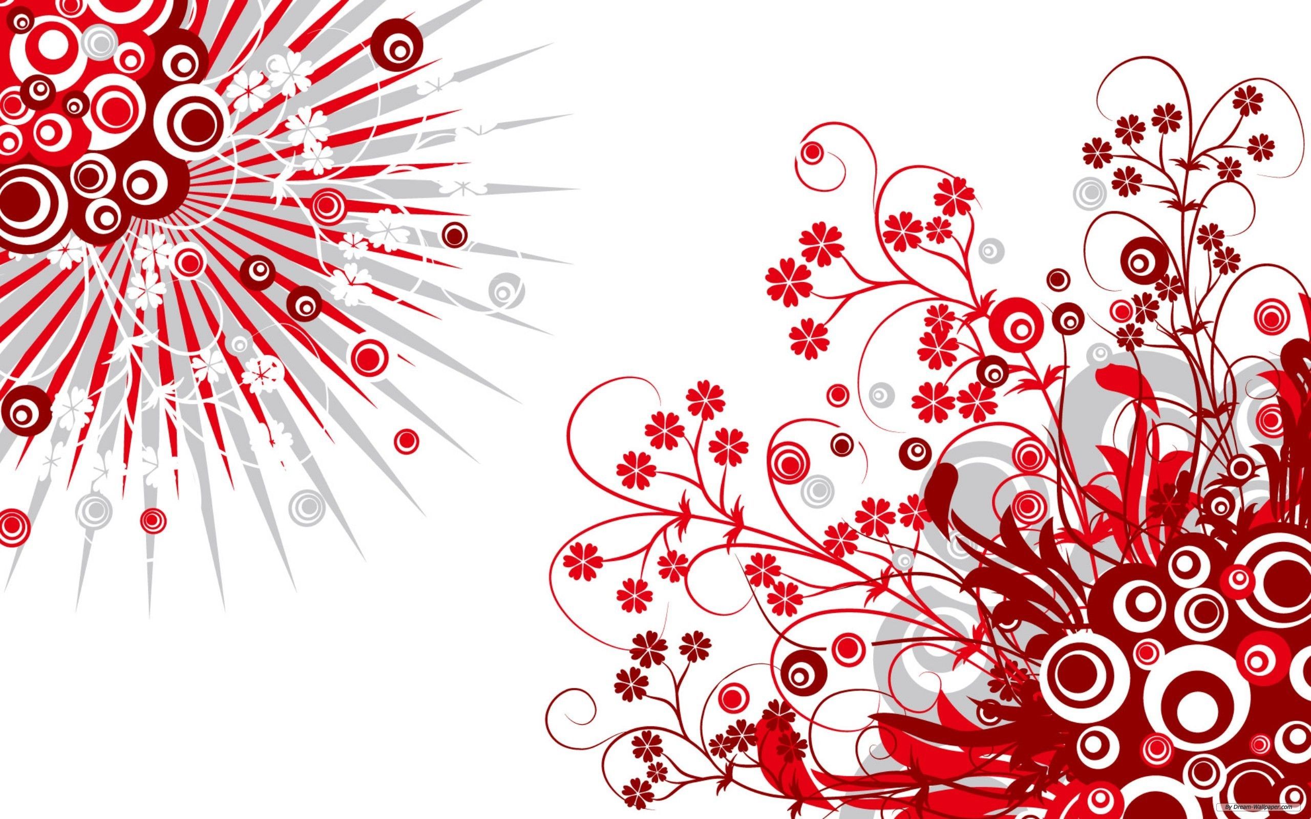 Motivo floreale astratto rosso, 2560x1600 2K+, Laptop