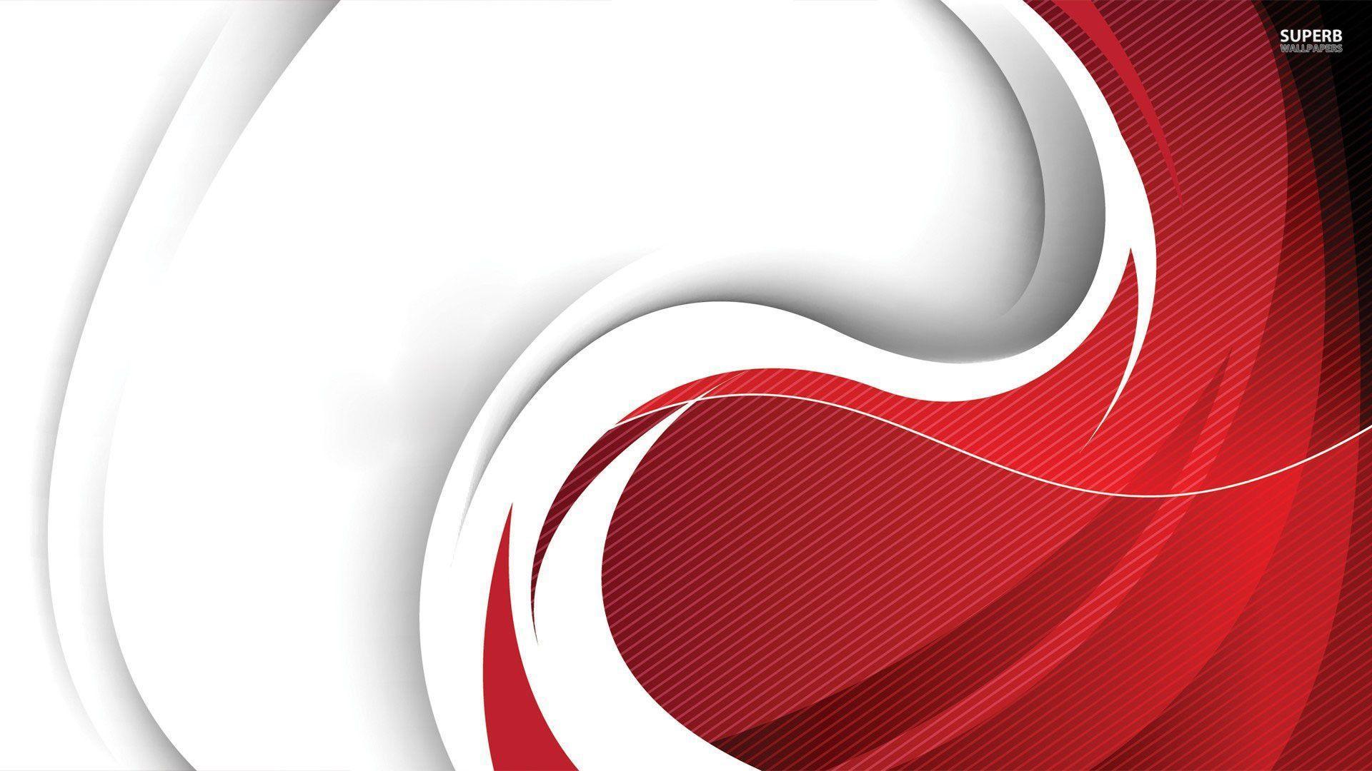 Onde astratte rosso e bianco, 1920x1080 Full HD, PC Desktop
