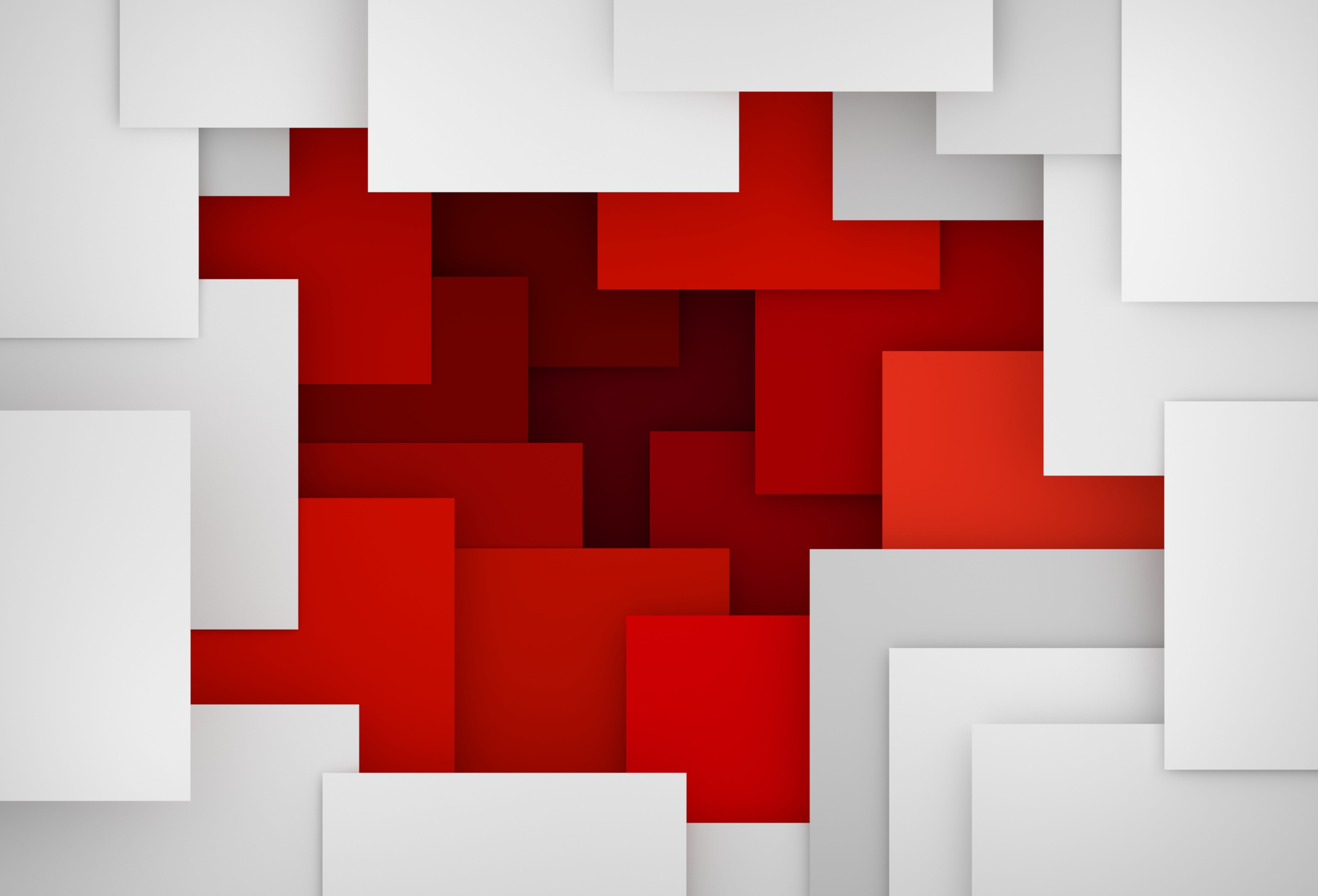 Forme geometriche rosse e bianche, 6000x4080 4K, Smart TV 4K