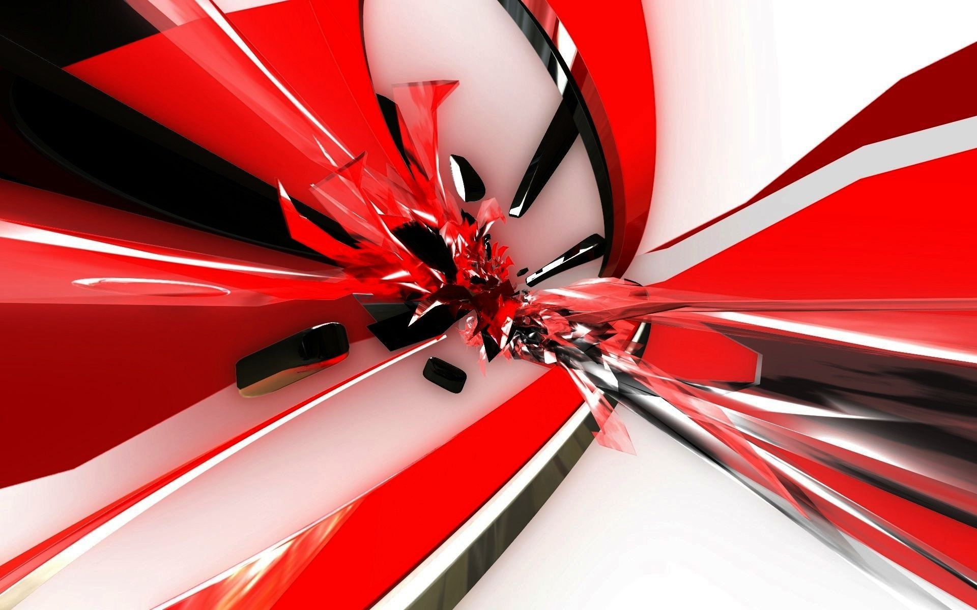 Astrazione 3D rosso nero bianco, 1920x1200 Full HD+, PC