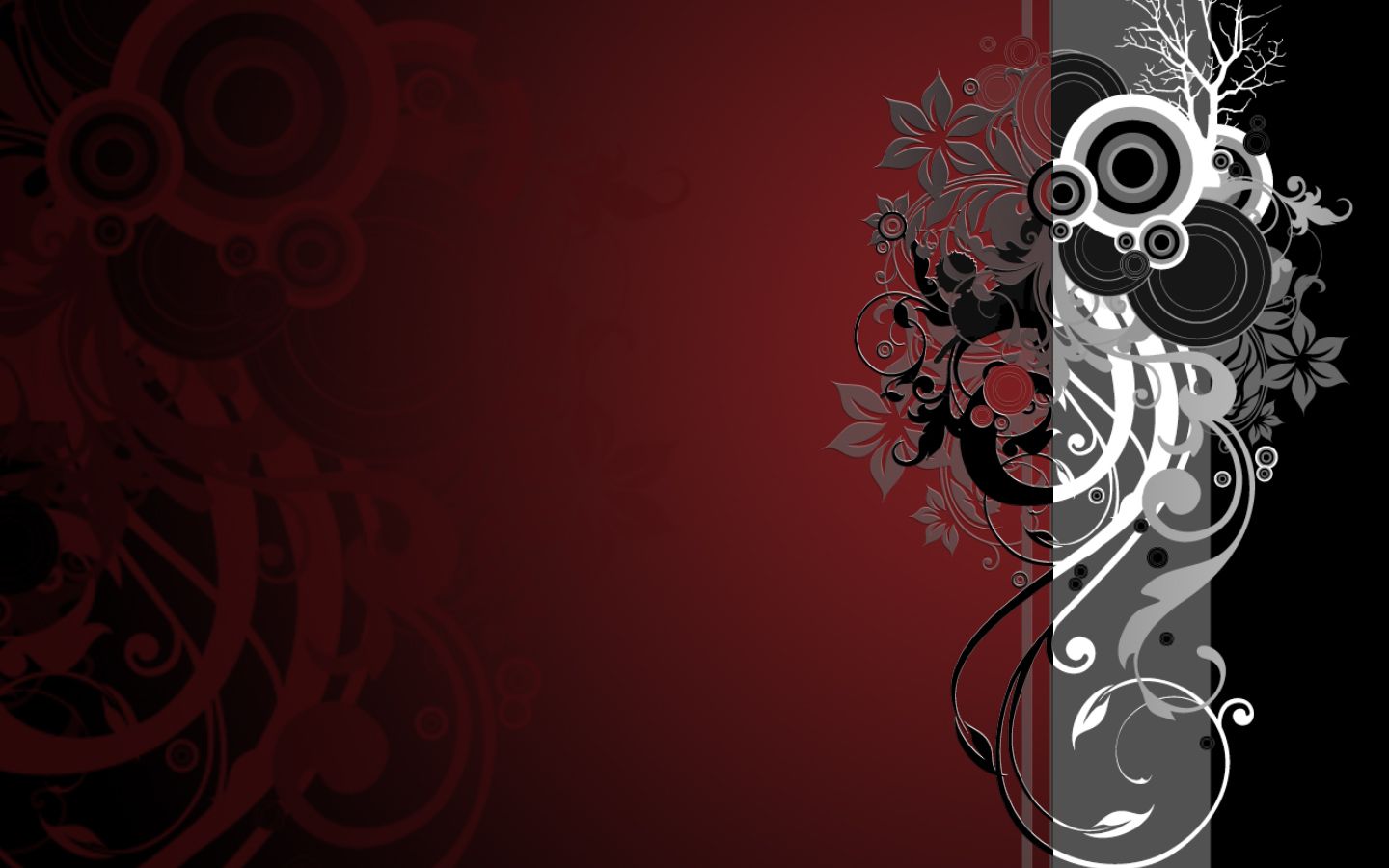 Motivo floreale astratto rosso nero, 1440x900 HD, MacBook Air