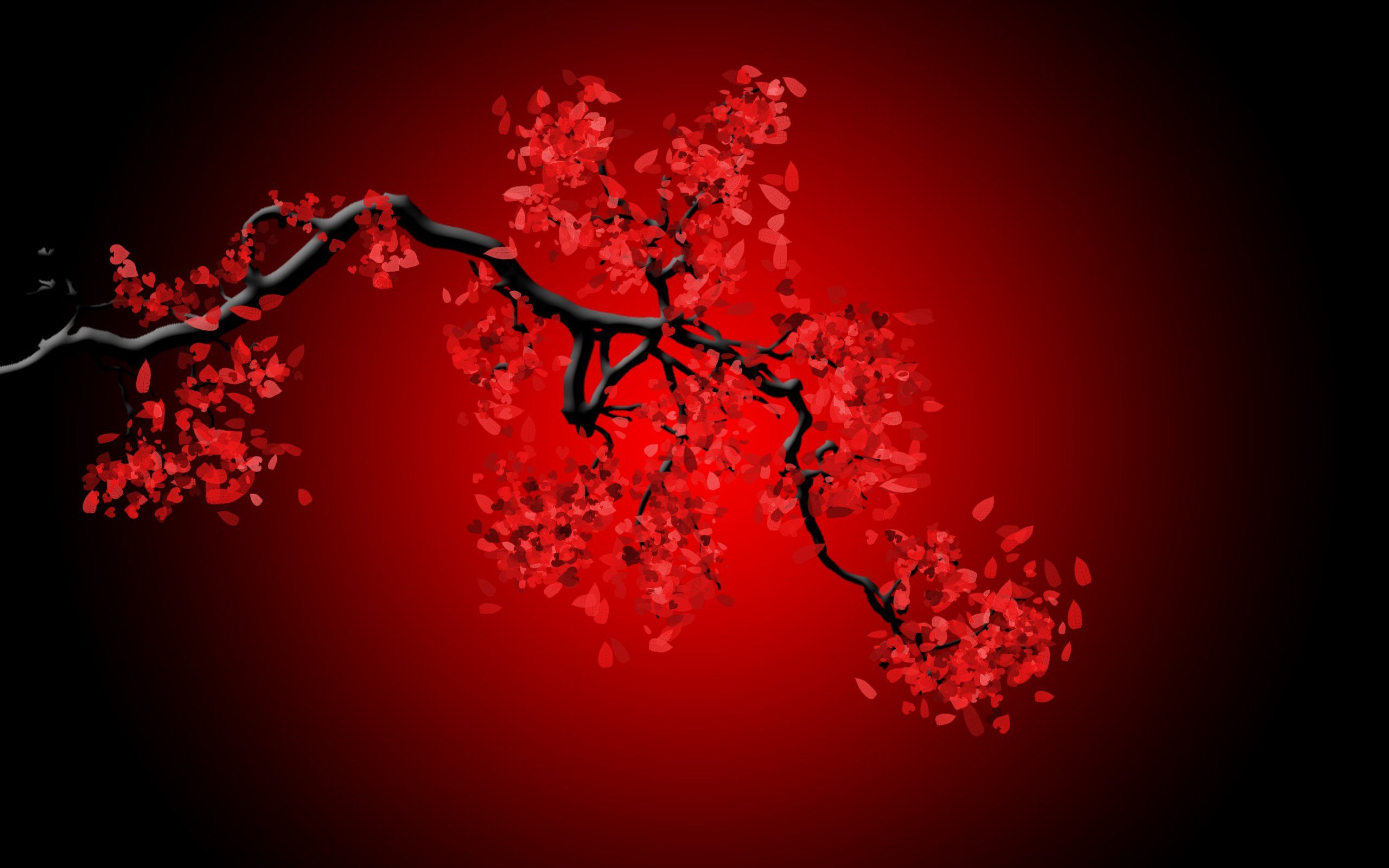 Ramo con fiori rossi, 2560x1600 2K, Laptop