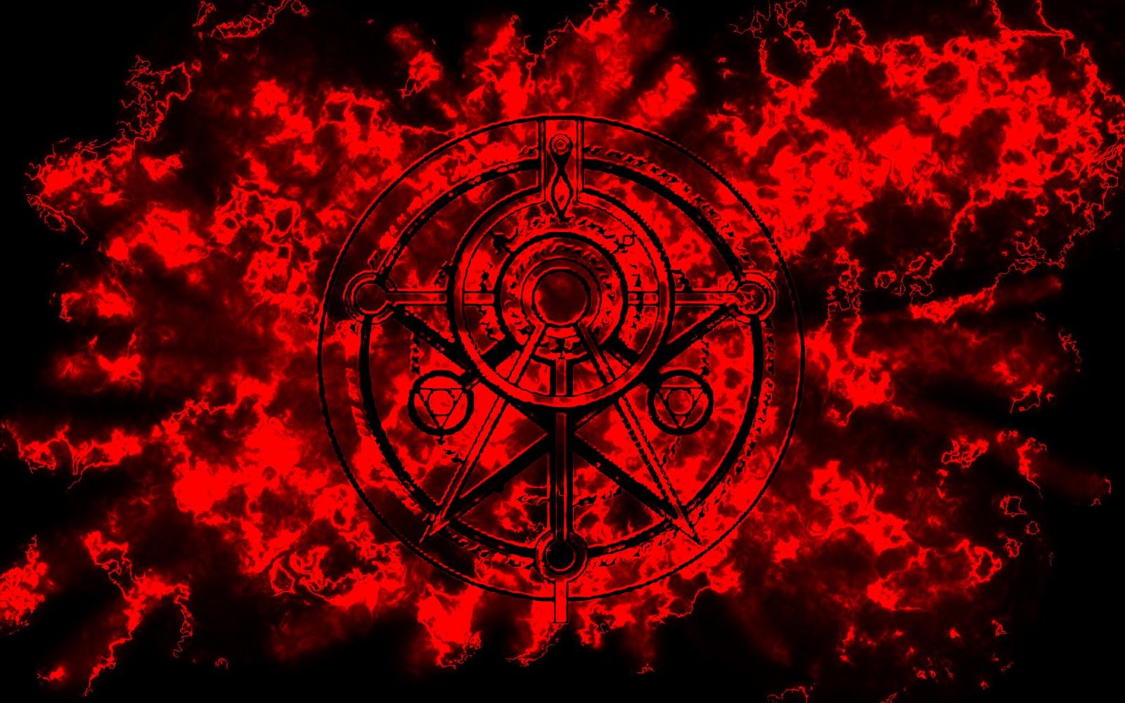 Cerchio magico rosso e nero, 1600x1000 900p, PC