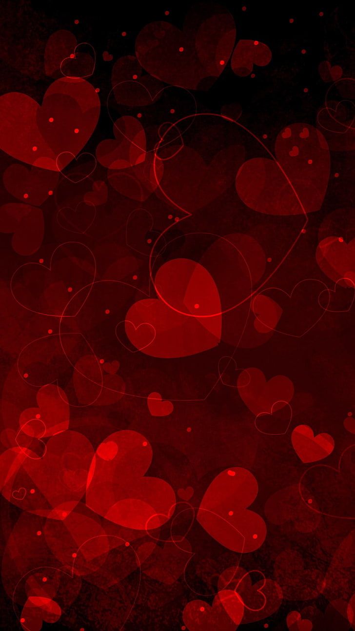 Cuori rossi San Valentino, 728x1294 Full HD Verticale, Samsung Galaxy