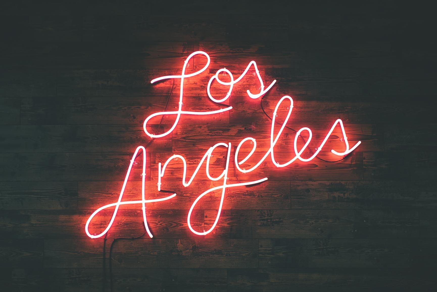 Insegna neon Los Angeles rossa, California, 1730x1155 HD, Desktop