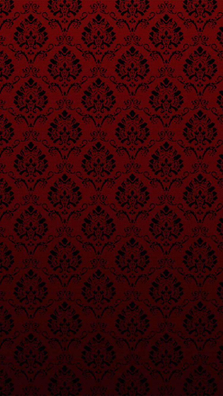 Motivo damascato rosso scuro, 750x1334 Verticale, iPhone Air