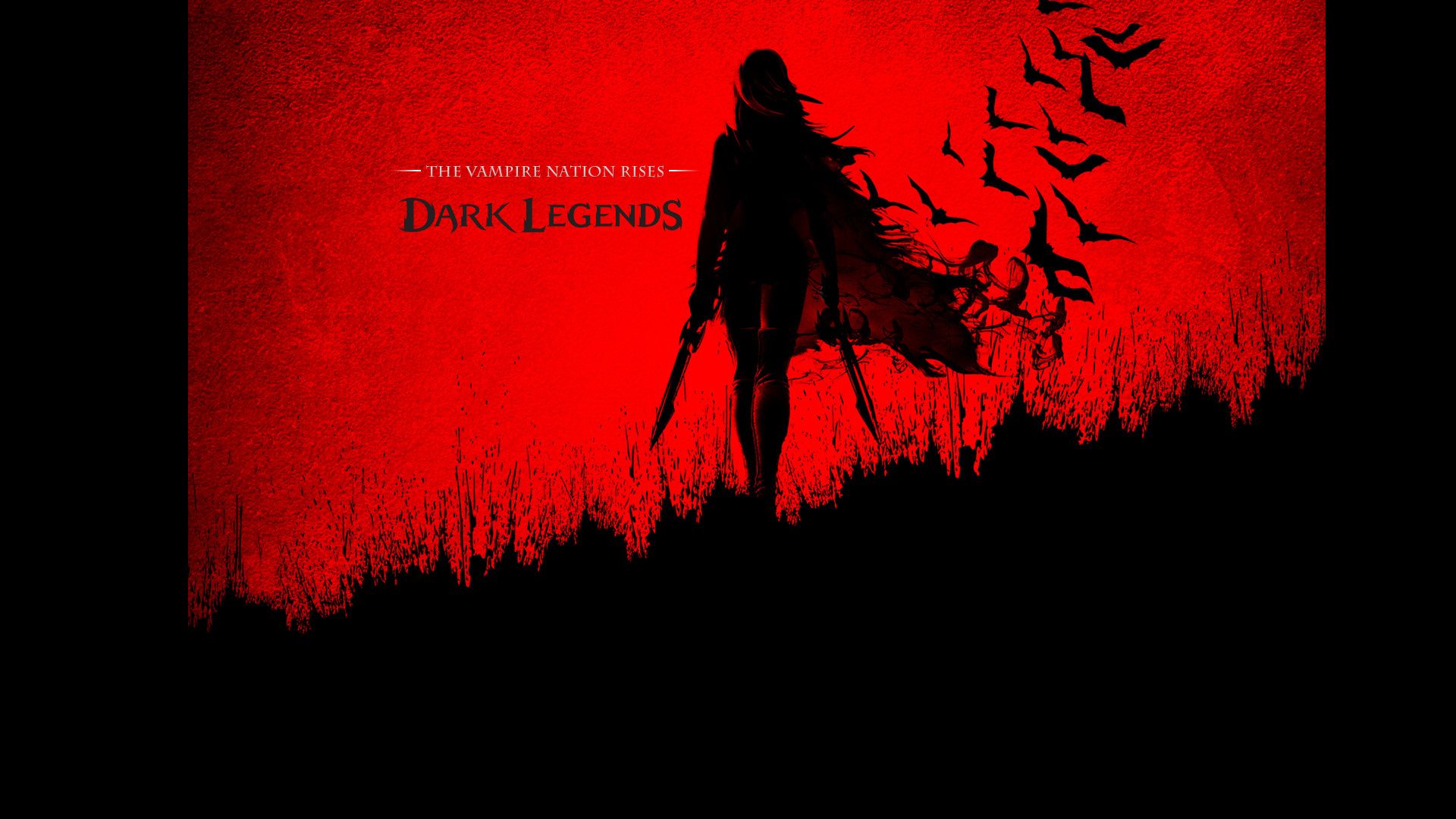 Silhouette scura su sfondo rosso, 1920x1080 Full HD 1080p, PC