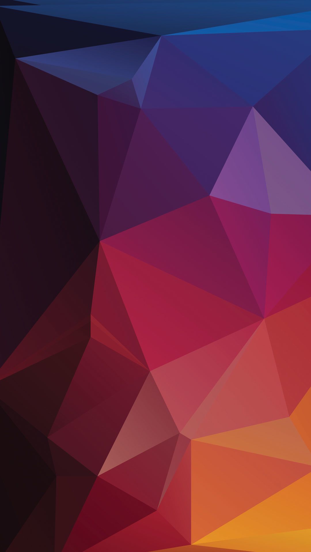 Sfondo geometrico low poly rosso, 1080x1920 Verticale, Telefono