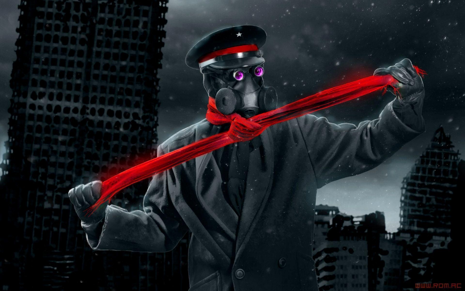soldato con maschera antigas rossa, 1920x1200 Full HD+ WUXGA, PC