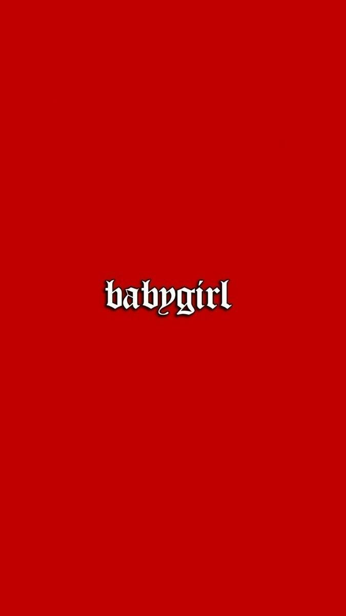 Scritta babygirl sfondo rosso, 675x1200 Full HD Verticale, iPhone