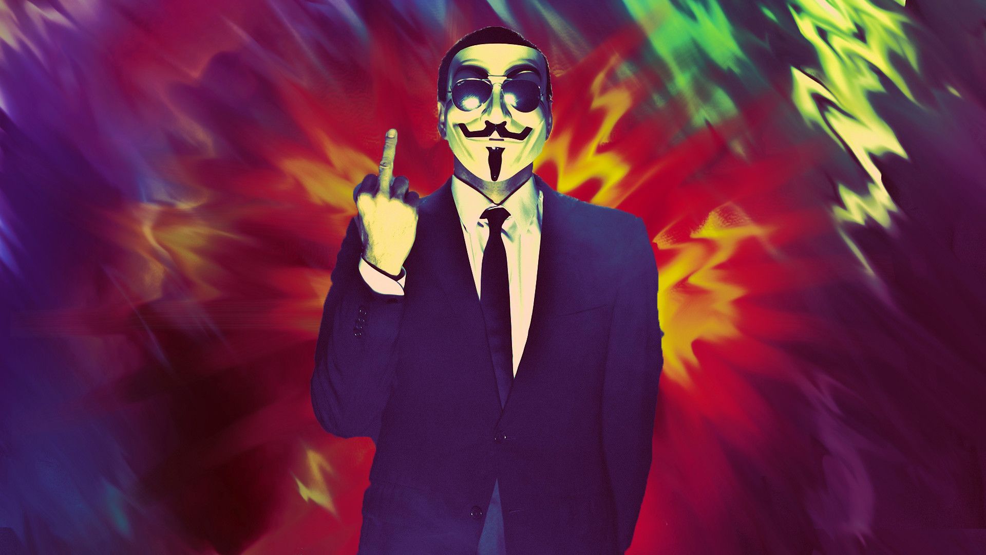Uomo maschera Anonymous, 1920x1080 Full HD, Laptop