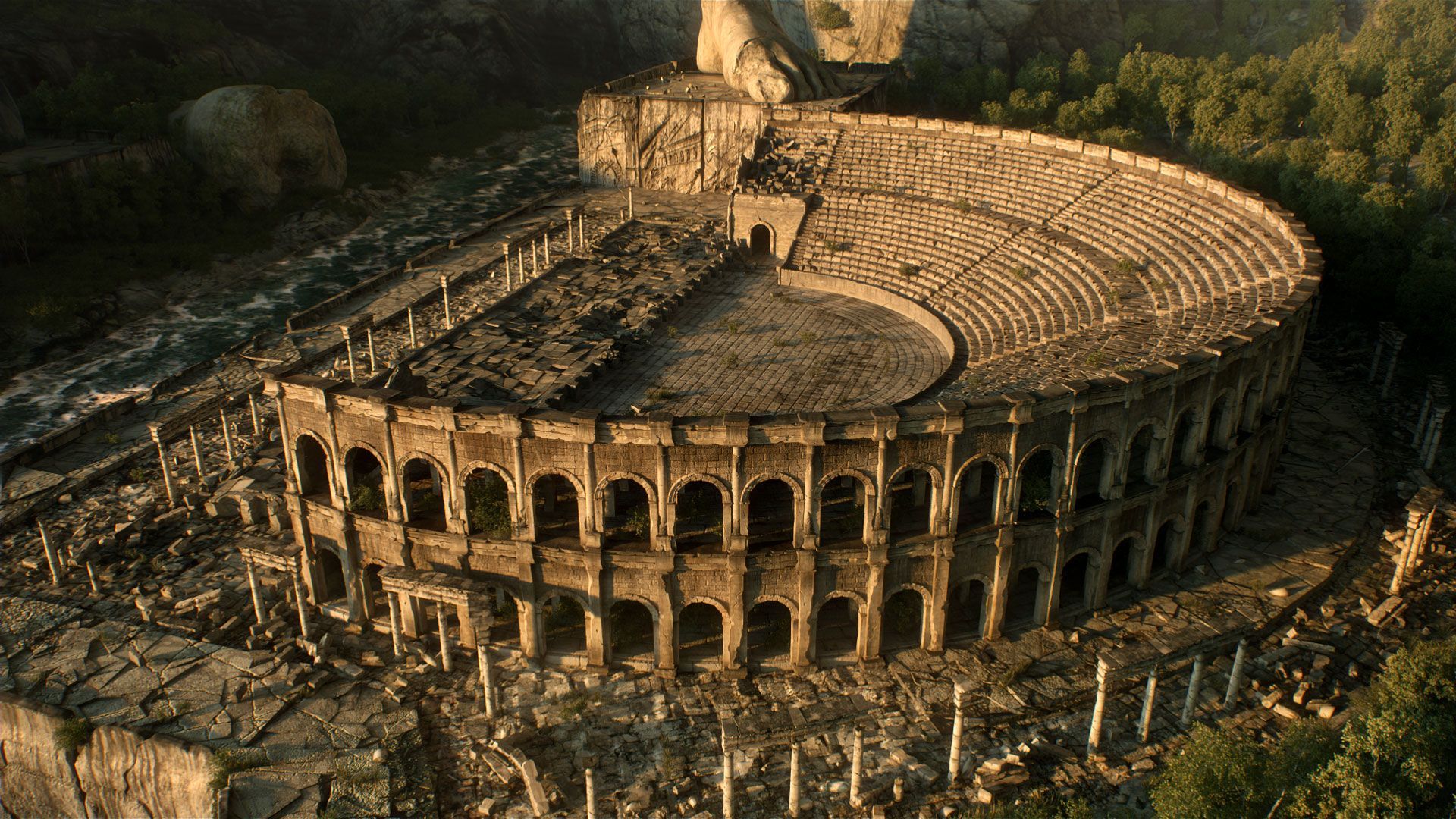 Anfiteatro romano in rovina, 1920x1080 1080p, Desktop