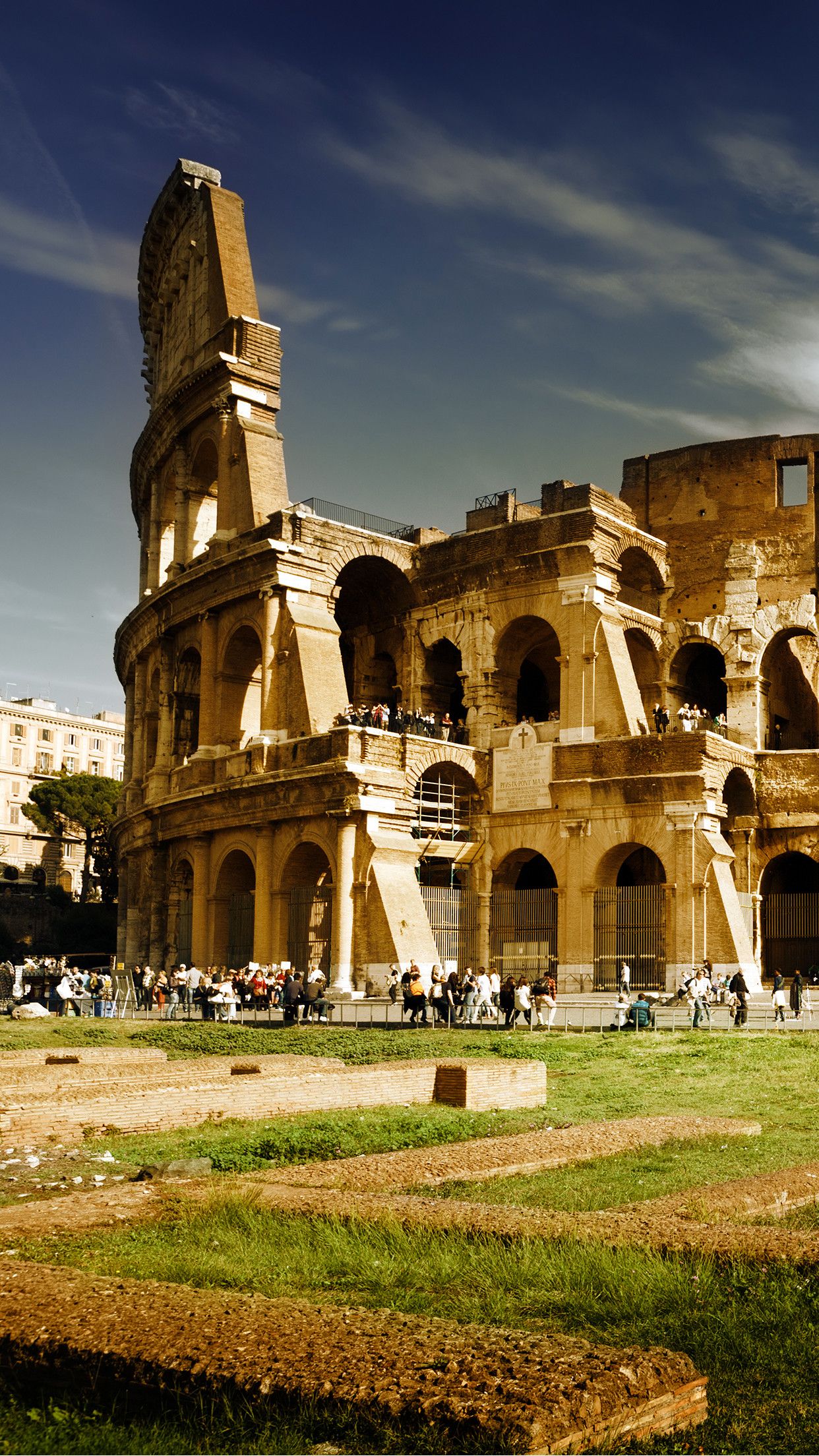 Colosseo Roma rovine antiche, 1242x2208 Verticale, Telefono