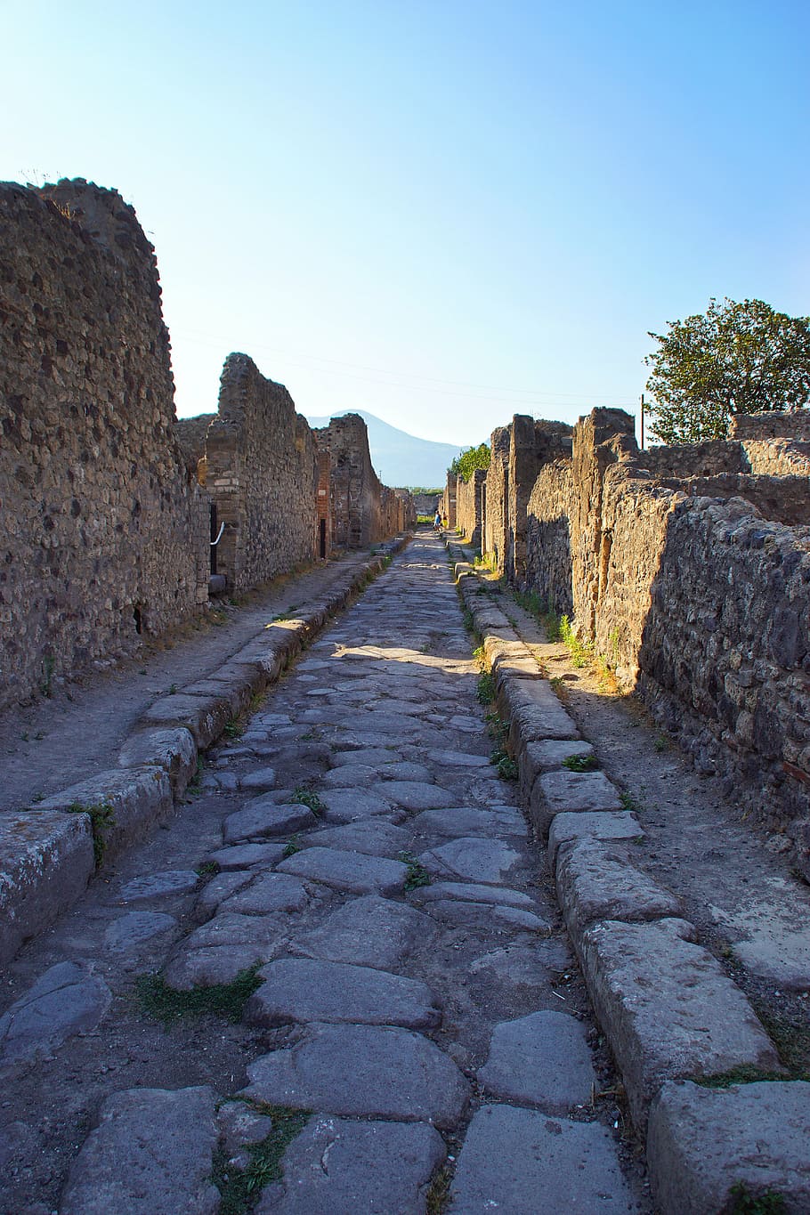 Strada lastricata rovine Pompei, 910x1365 Full HD Verticale, iPhone