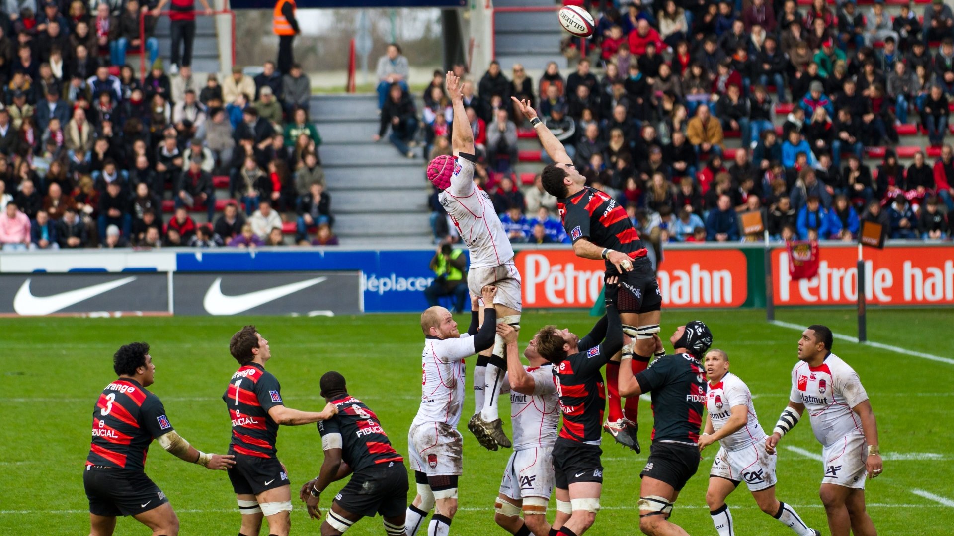 Partita di rugby, touche stadio, 1920x1080 1080p, Desktop