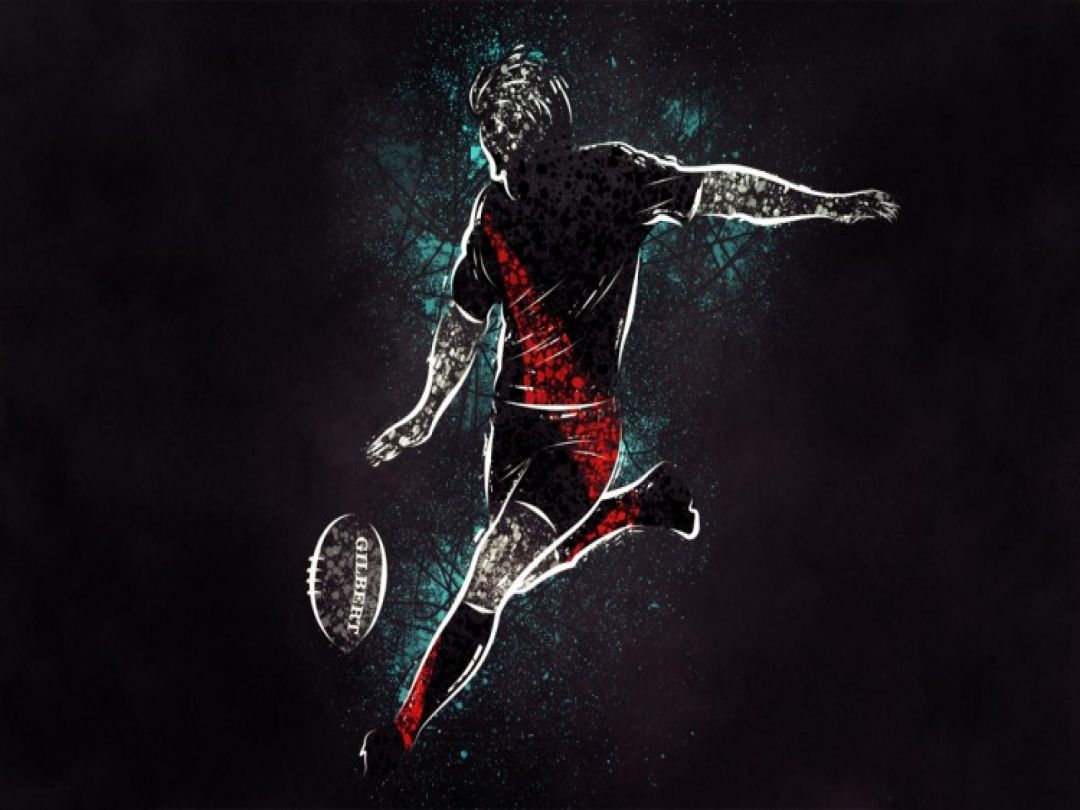 Giocatore rugby silhouette artistica, 1080x810 HD, Desktop