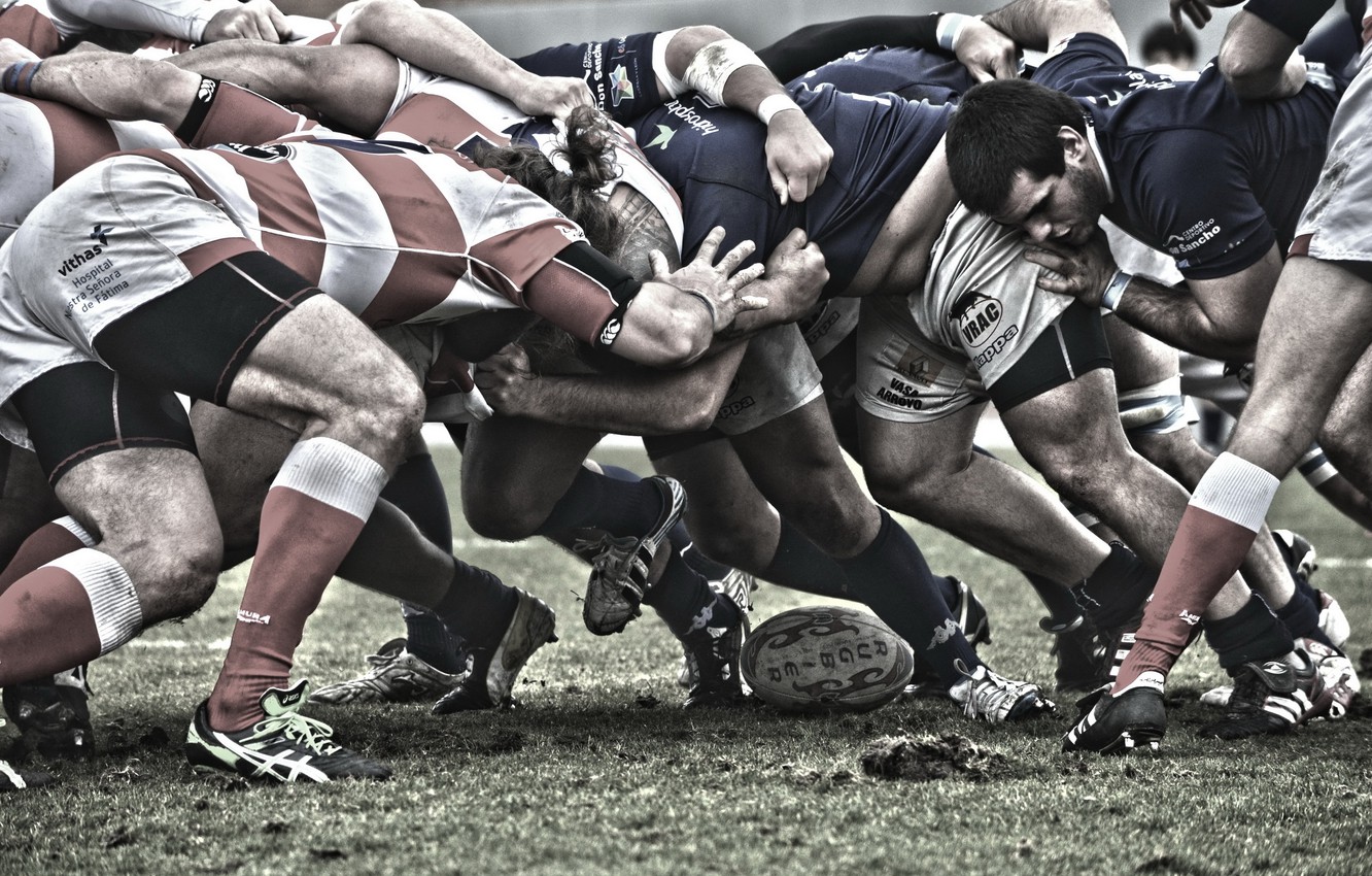 Mischia giocatori rugby campo, 1332x850 HD, Notebook Gaming