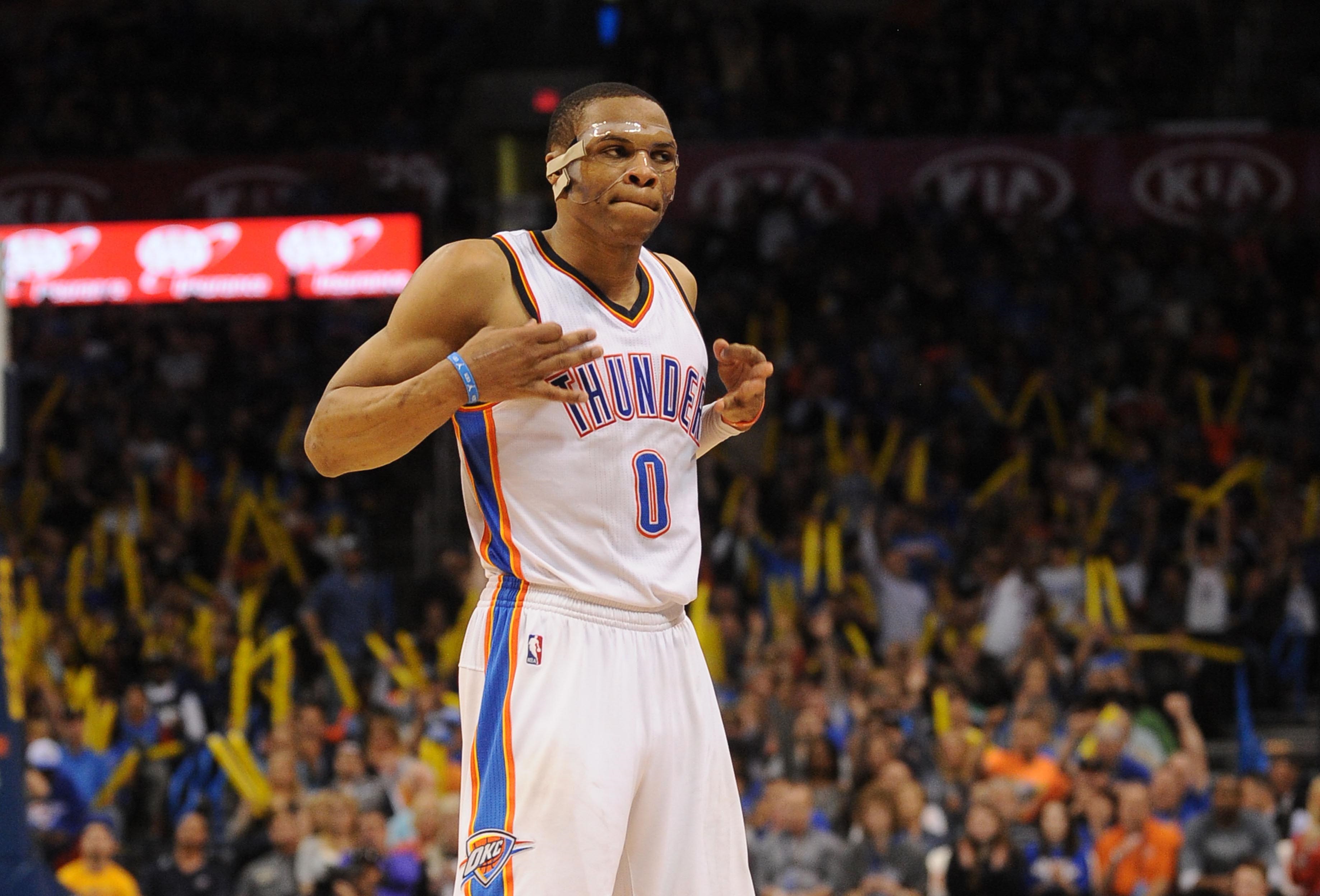 Russell Westbrook Thunder basket, 3676x2496 WQXGA, Monitor Gaming
