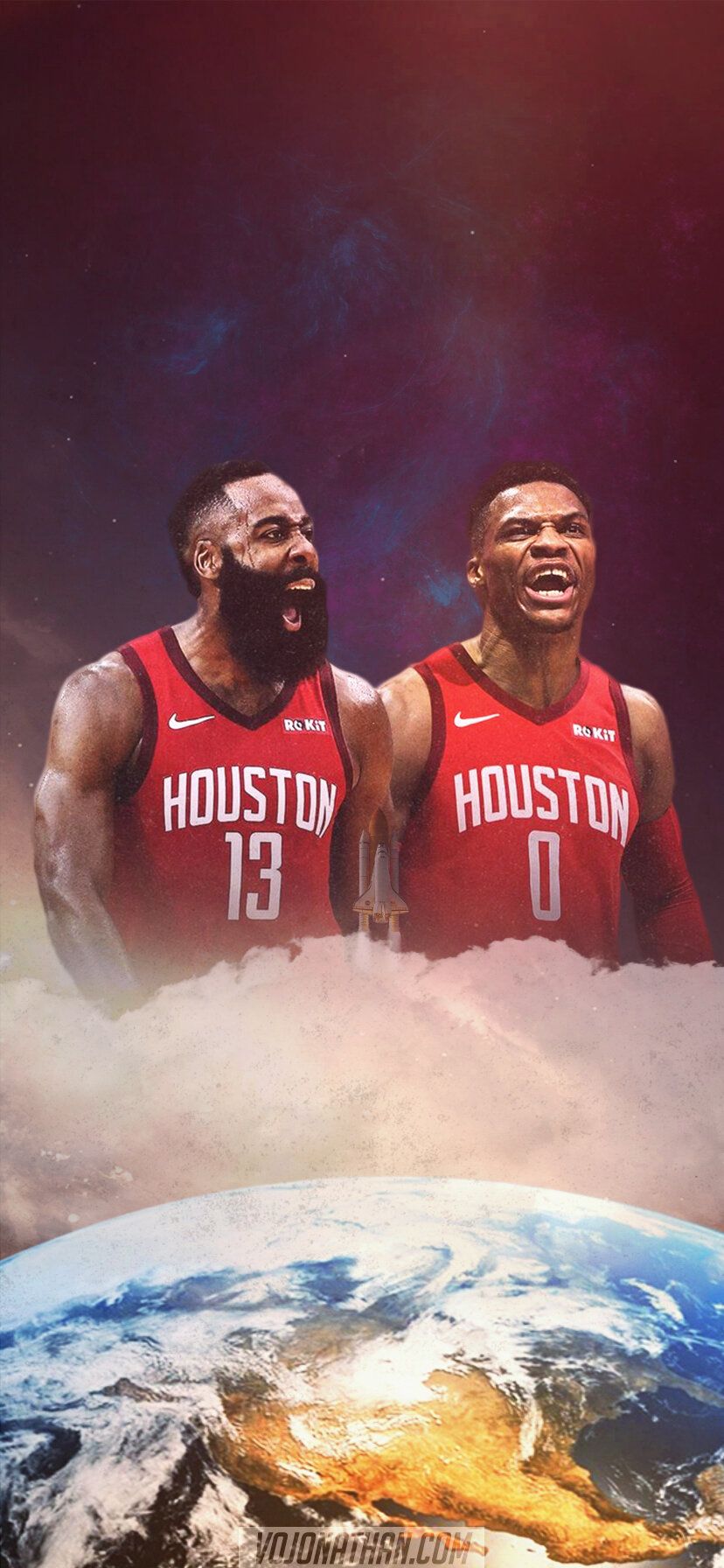 Harden e Westbrook Houston Rockets, 828x1792 Full HD Verticale, iPhone Plus