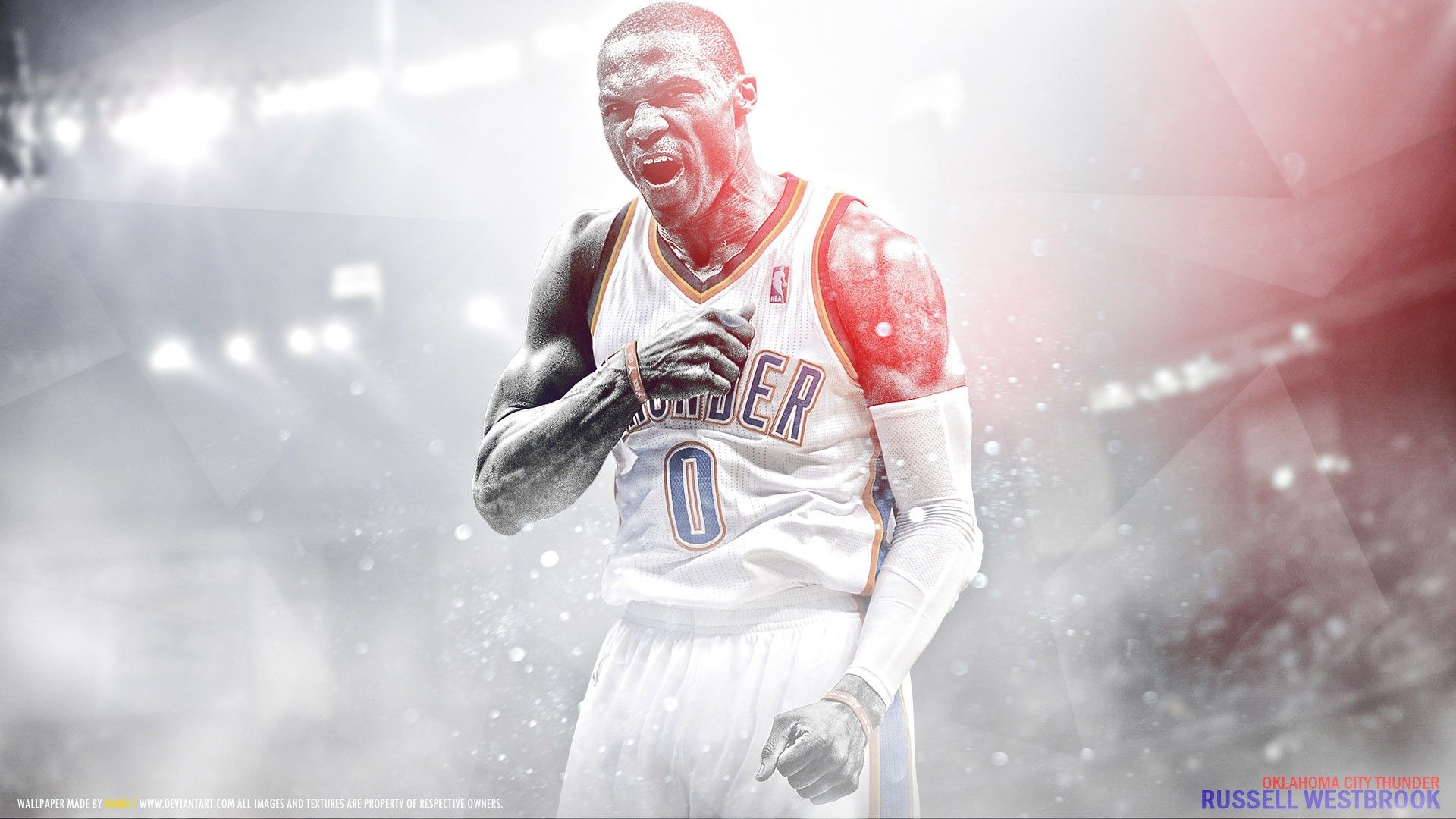 Russell Westbrook basket Thunder, 1920x1080 1080p, Desktop