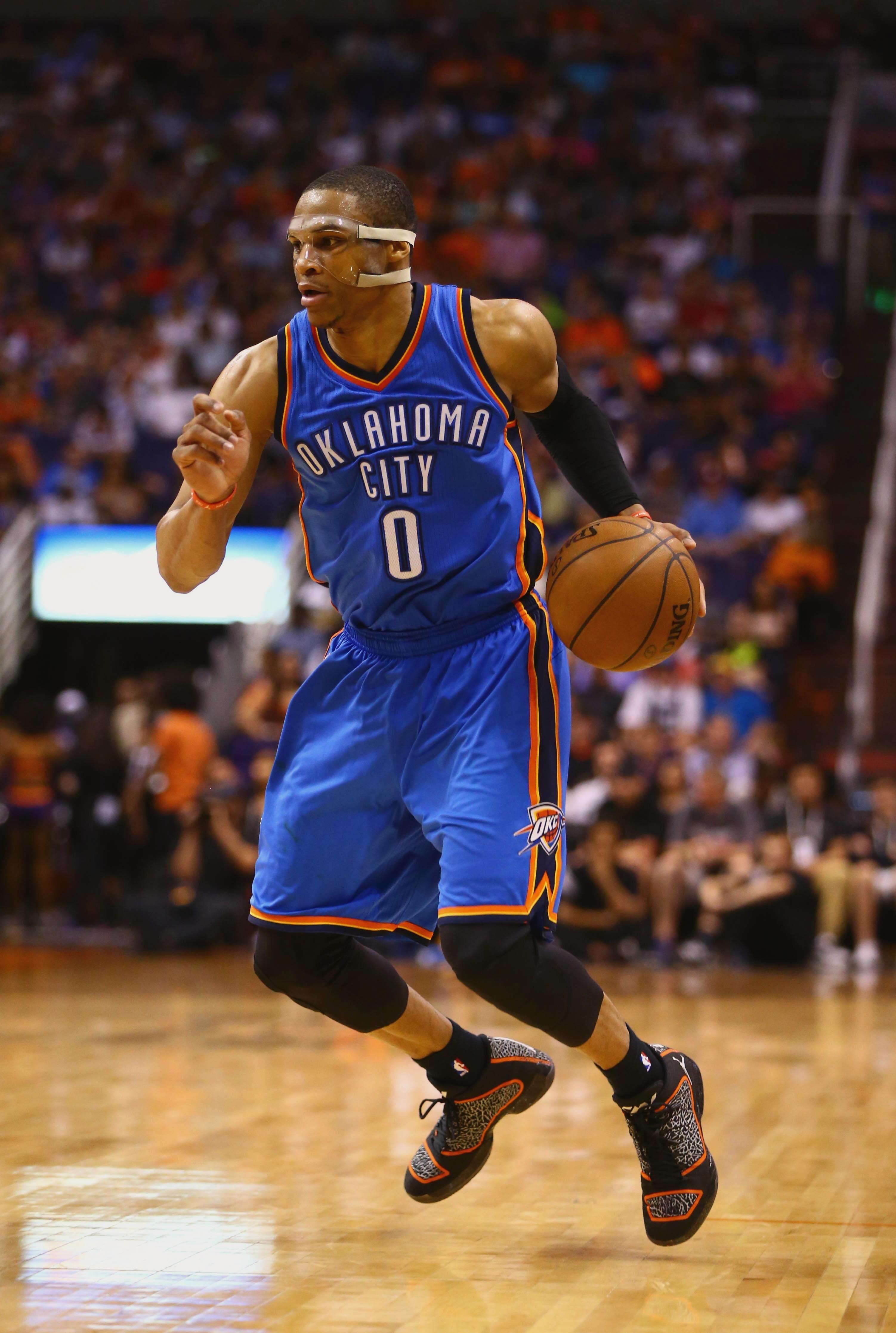 Russell Westbrook Oklahoma City Thunder, NBA, 3004x4468 Verticale, iPhone Air