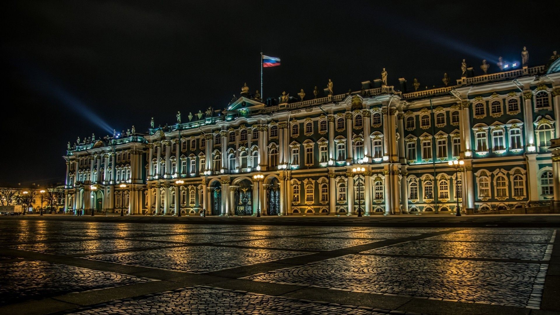 Palazzo d'Inverno San Pietroburgo notte, 1920x1080 1080p, PC