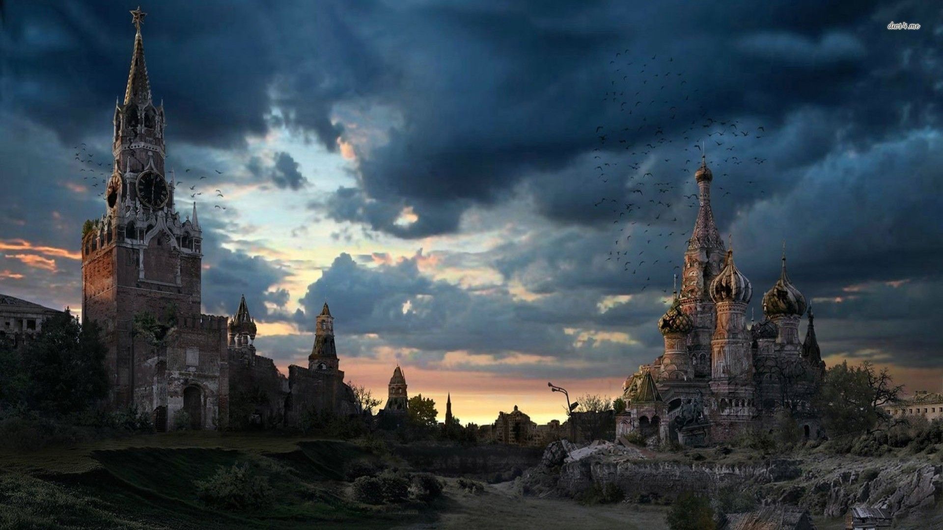 Piazza Rossa Mosca al tramonto, 1920x1080 Full HD 1080p, PC Desktop