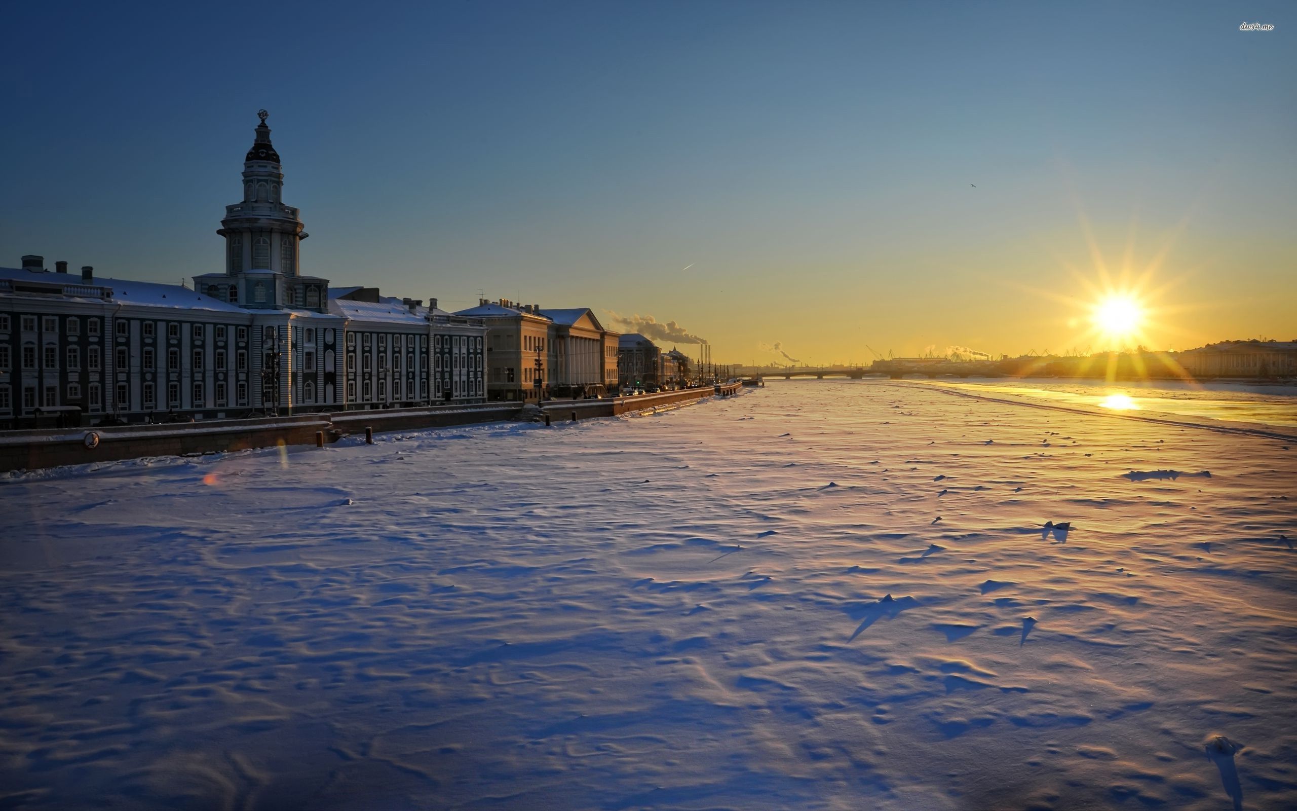 San Pietroburgo inverno fiume ghiacciato, 2560x1600 2K+, Monitor Gaming