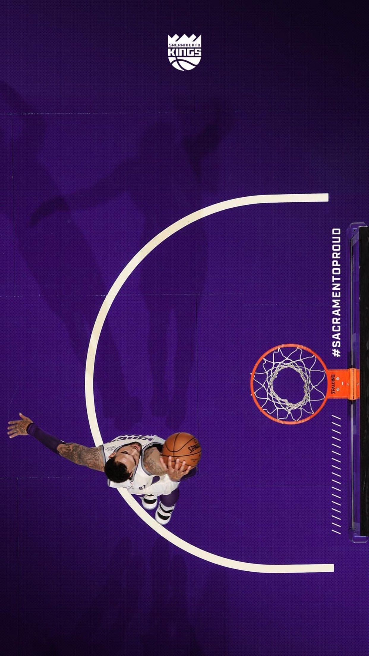 Giocatore Sacramento Kings schiacciata, basket, 1242x2208 Verticale, Telefono