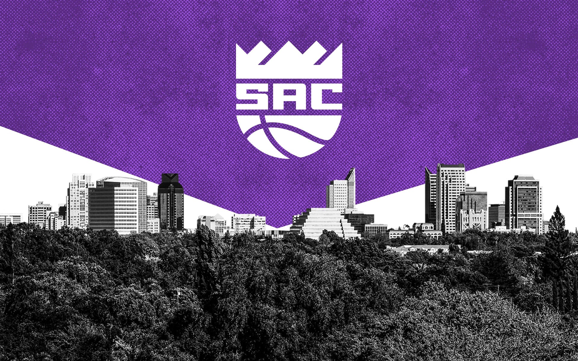 Logo Sacramento Kings skyline viola, 1920x1200 Full HD+, iMac