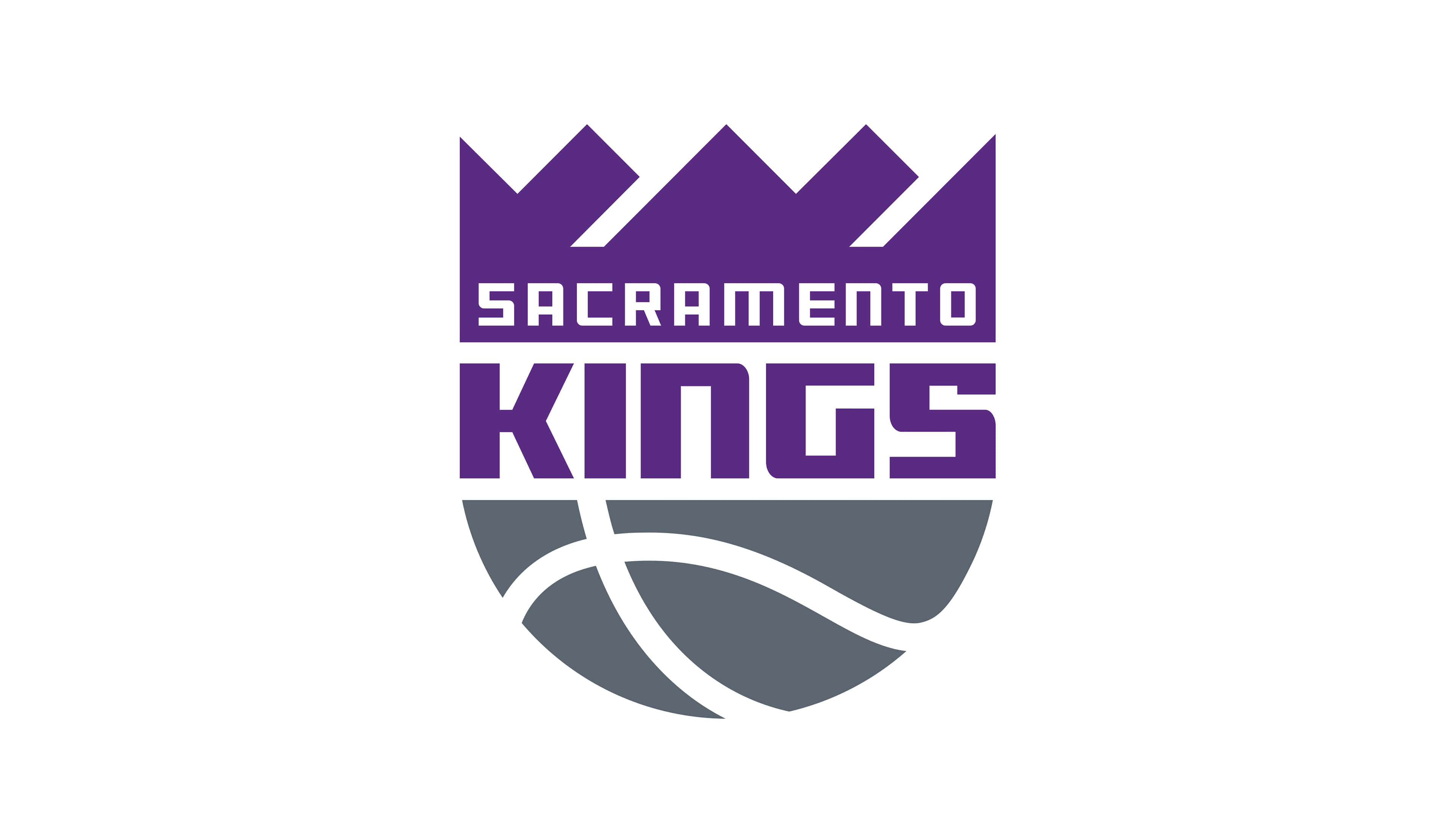 Logo Sacramento Kings NBA, basket americano, 3840x2160 4K, Desktop 4K