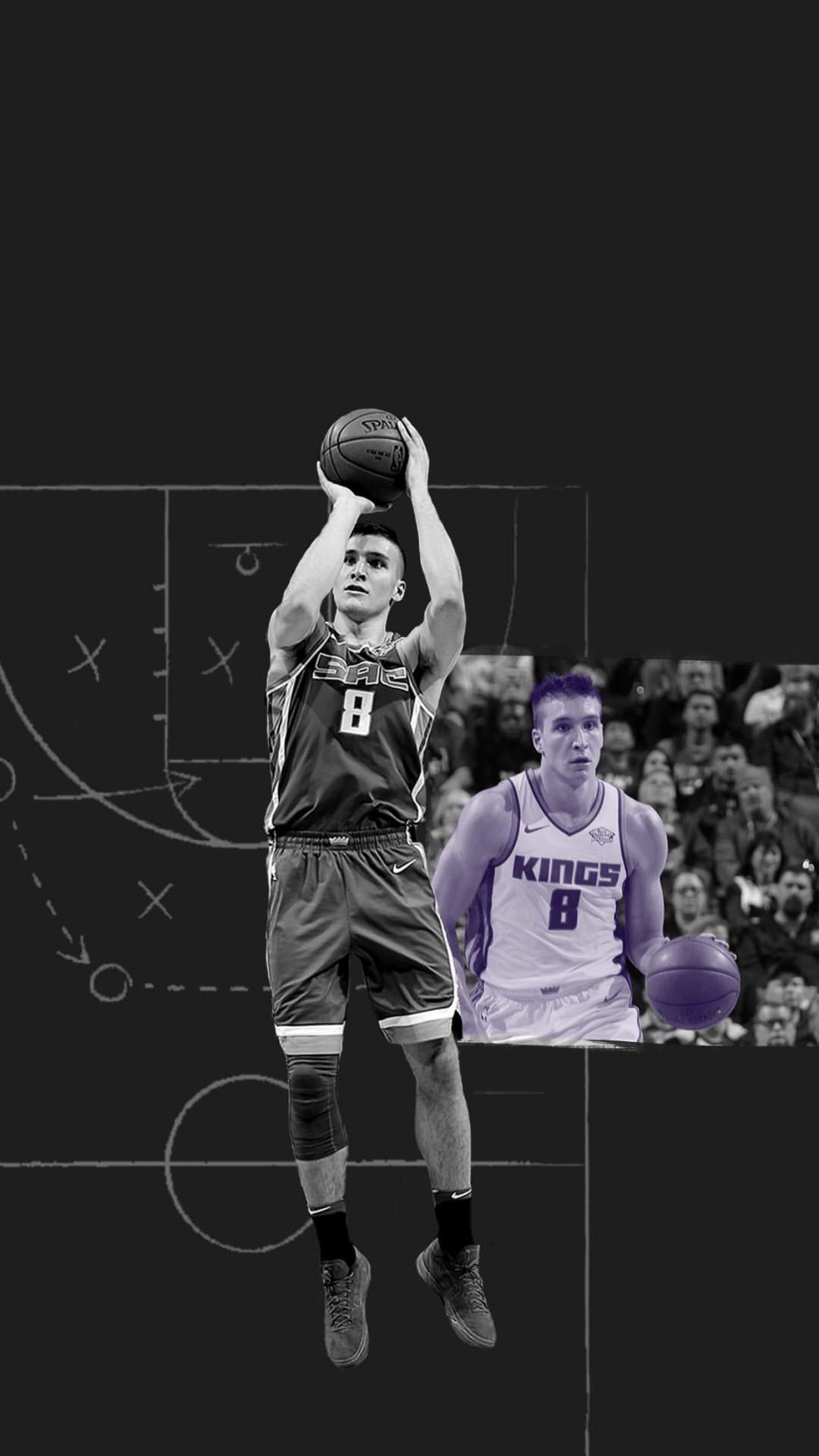 Giocatore basket Sacramento Kings numero 8, 1242x2208 Full HD Verticale, Smartphone
