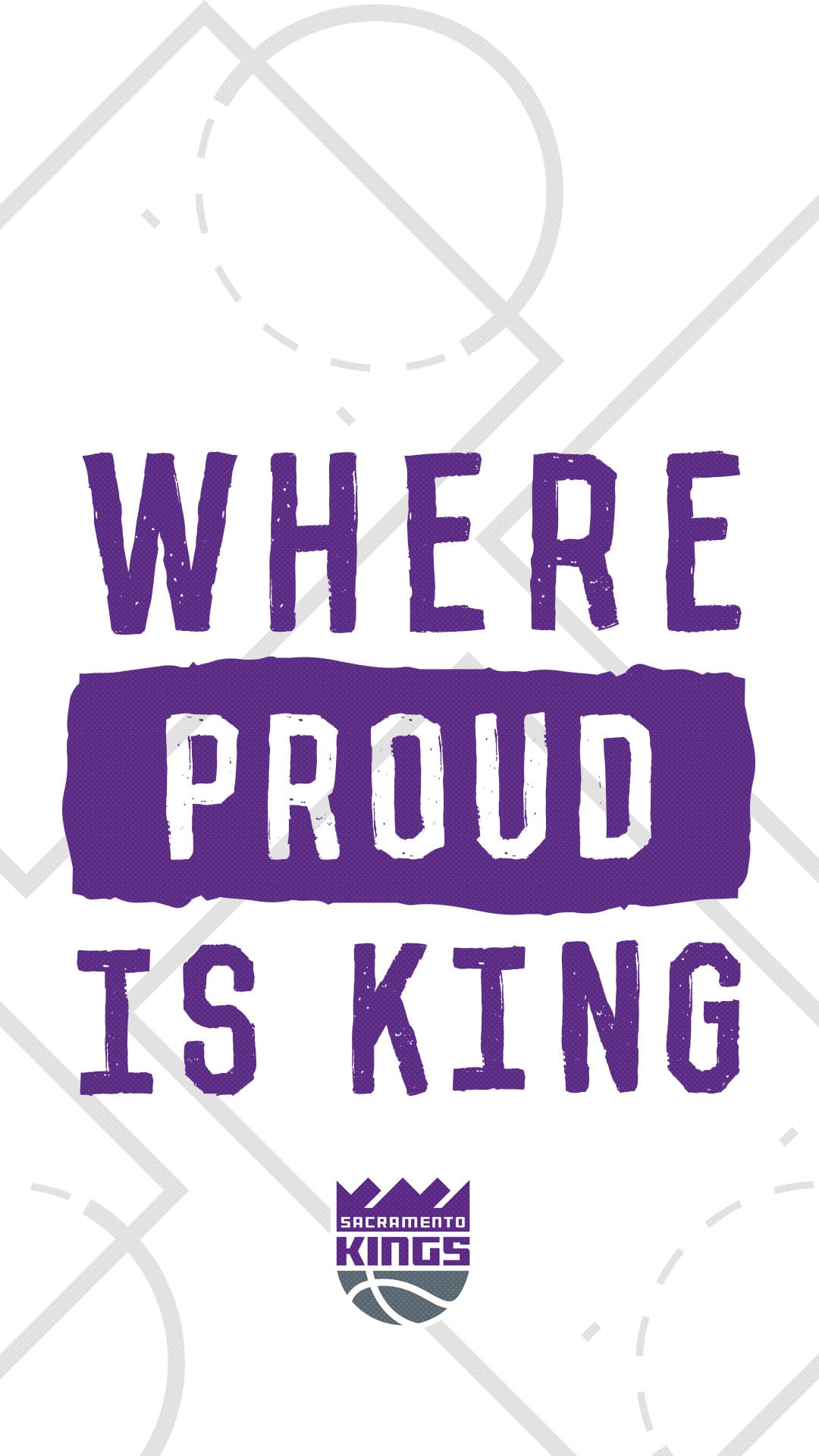 Logo Sacramento Kings viola bianco, 1080x1920 Verticale, Mobile