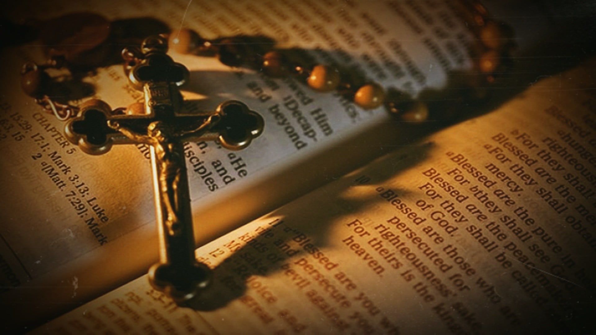 Rosario e crocifisso su Bibbia, 1920x1080 Full HD 1080p, PC