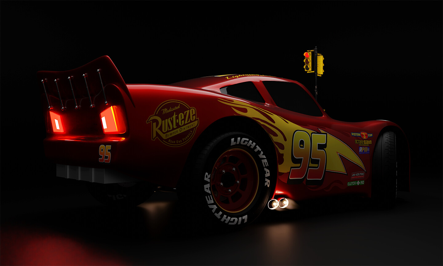Saetta McQueen auto rossa, 1440x864 HD, Desktop