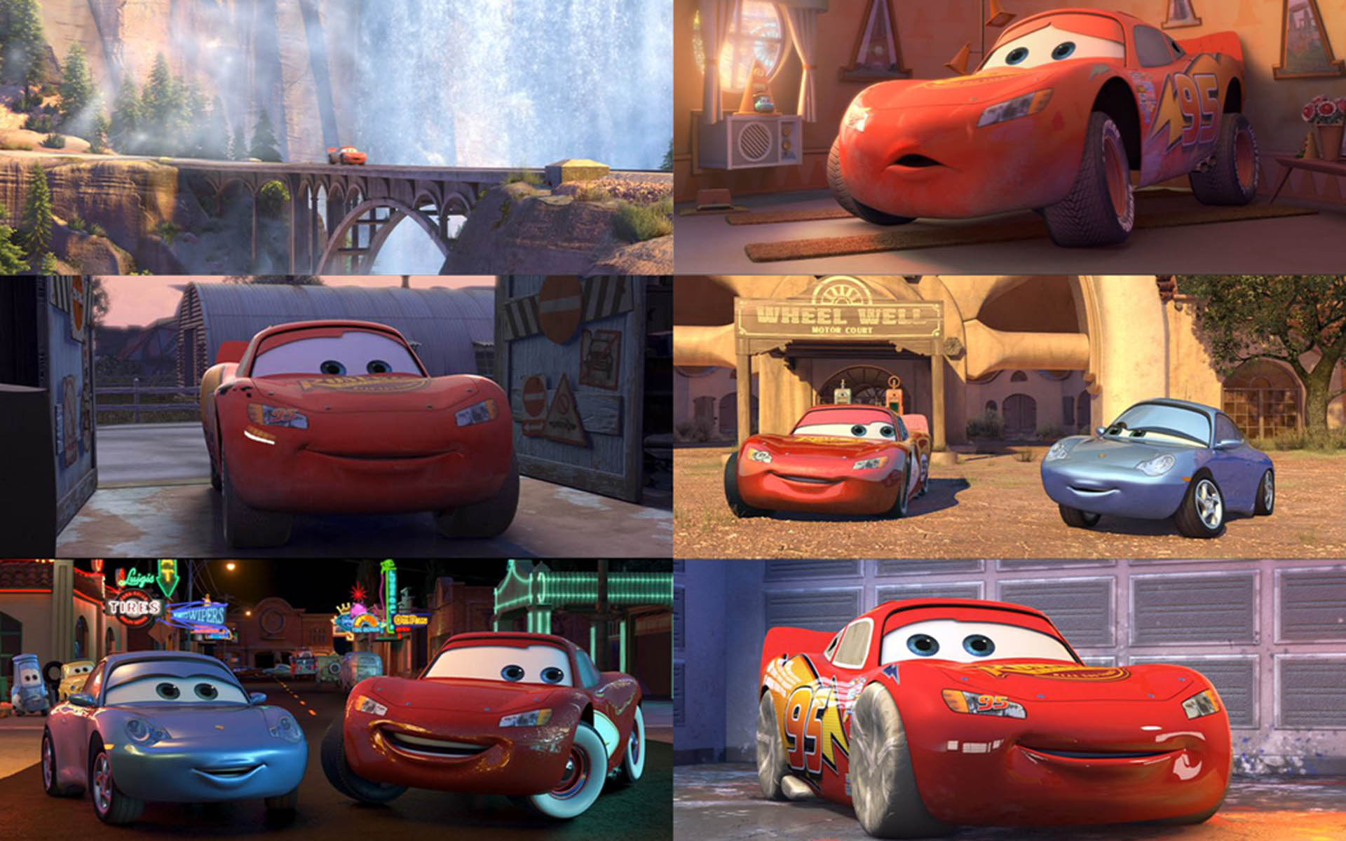 Saetta McQueen Cars collage, 1920x1200 Full HD+ WUXGA, iMac