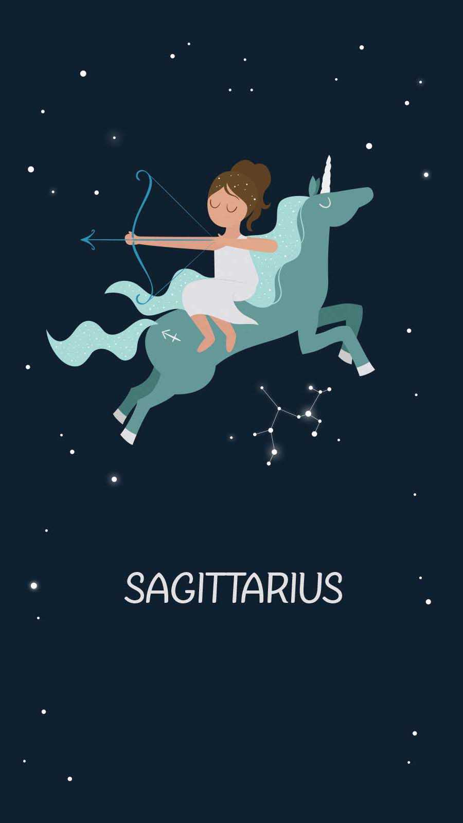 Illustrazione zodiaco Sagittario centauro, 900x1600 Full HD Verticale, iPhone