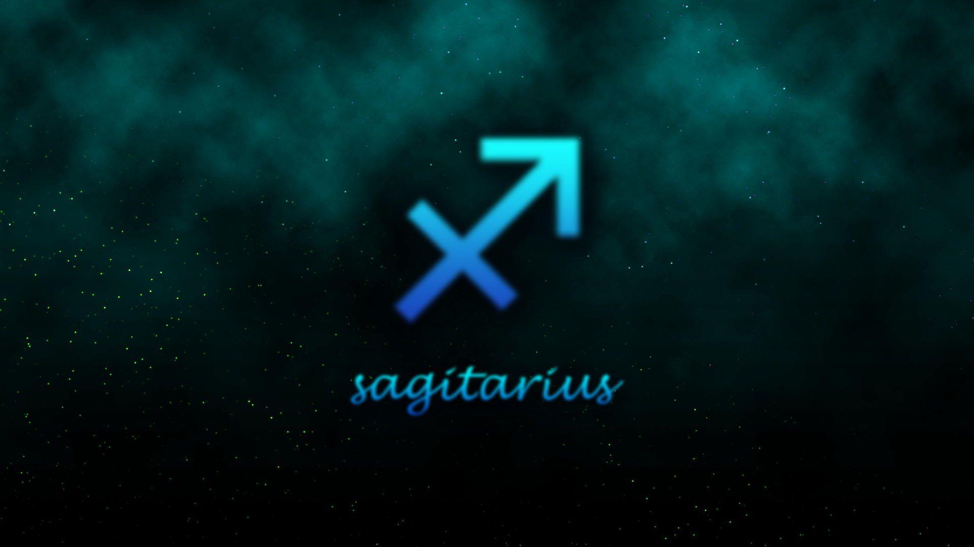 Simbolo zodiacale Sagittario blu, 1920x1080 Full HD 1080p, PC