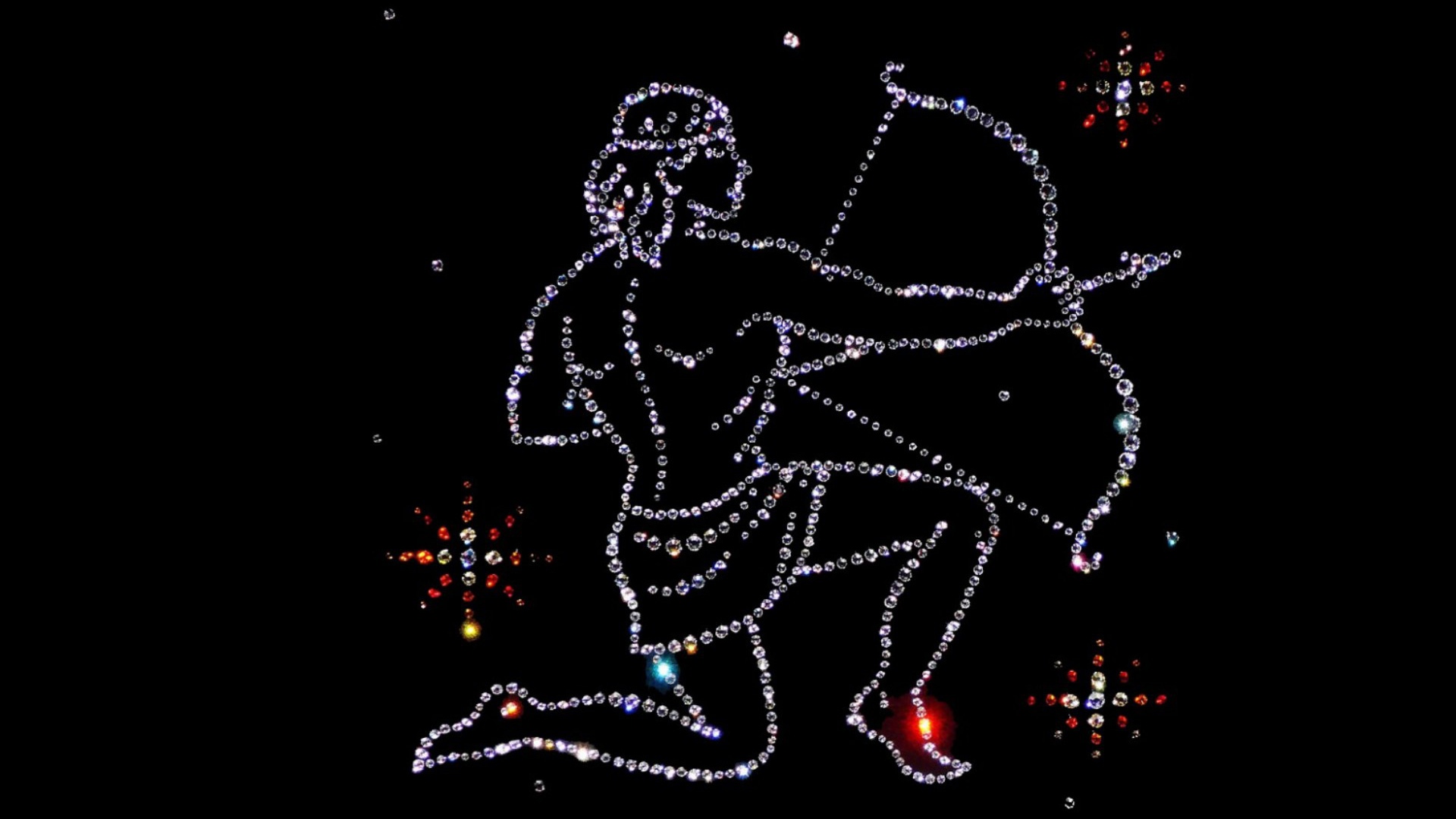 Segno zodiacale Sagittario luminoso, 1920x1080 Full HD, Desktop
