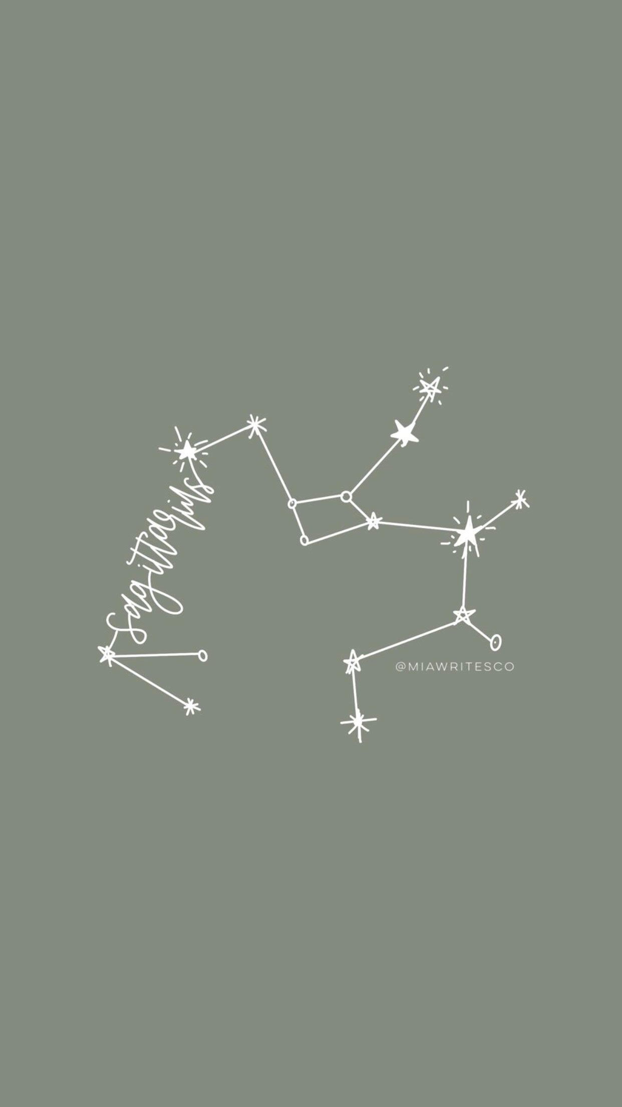 Costellazione Sagittario disegno minimalista, 1242x2208 Verticale, Telefono