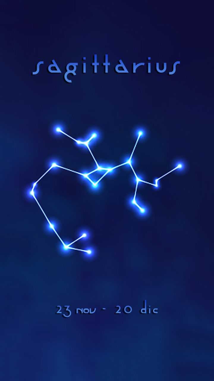 Costellazione Sagittario blu, 720x1280 Verticale, Mobile