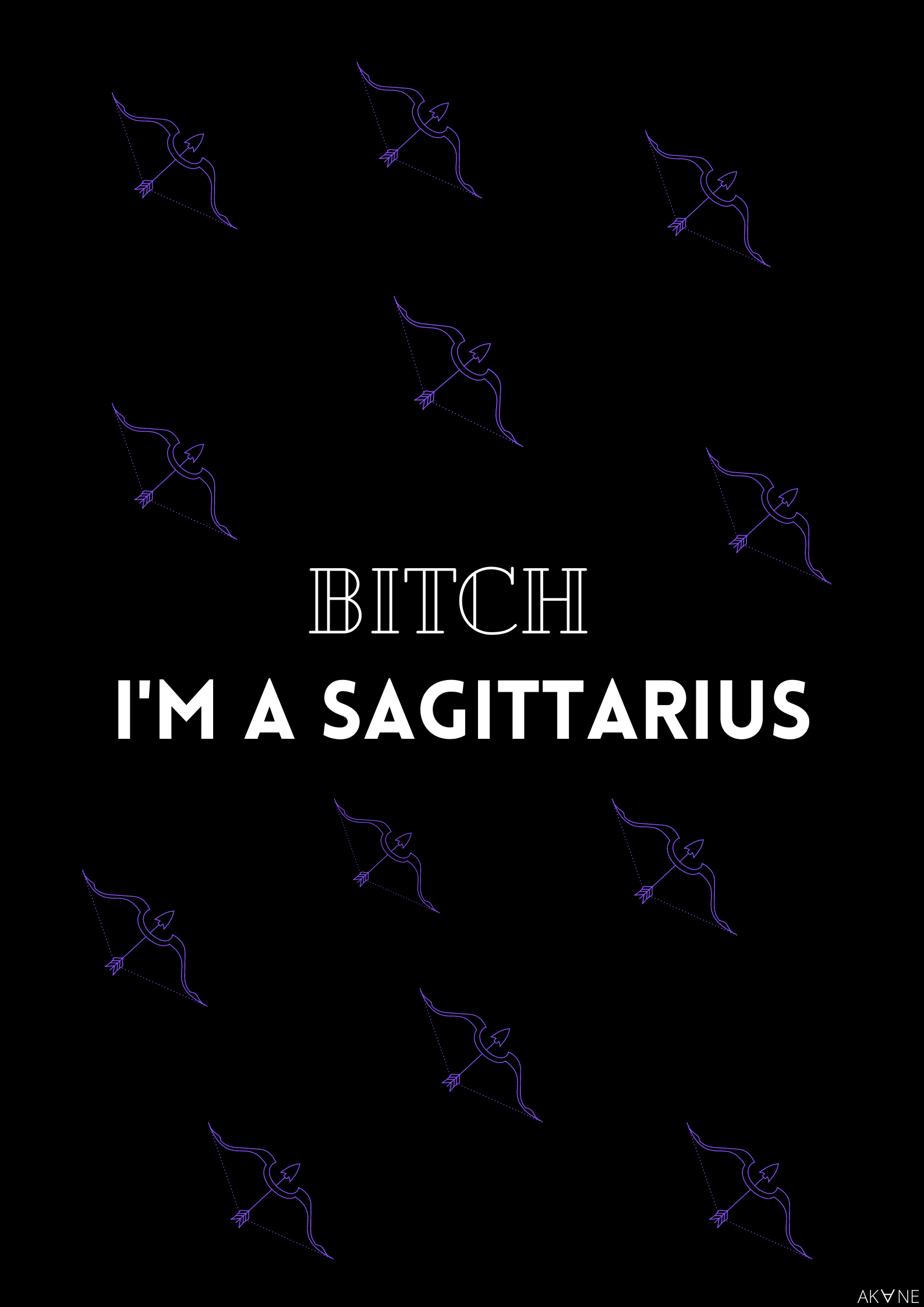 Testo Sagittario su nero, 1587x2245 Full HD Verticale, iPhone