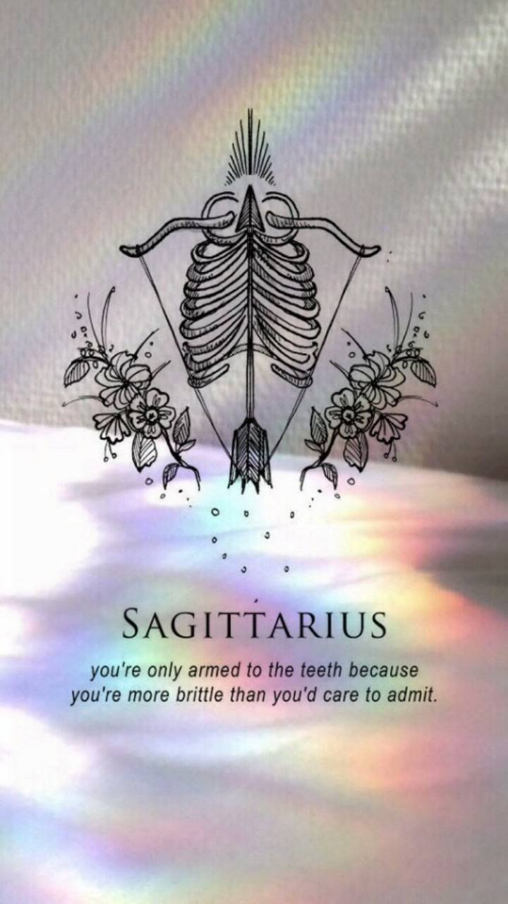 Illustrazione simbolo Sagittario, gabbia toracica, 720x1280 Full HD Verticale, Google Pixel