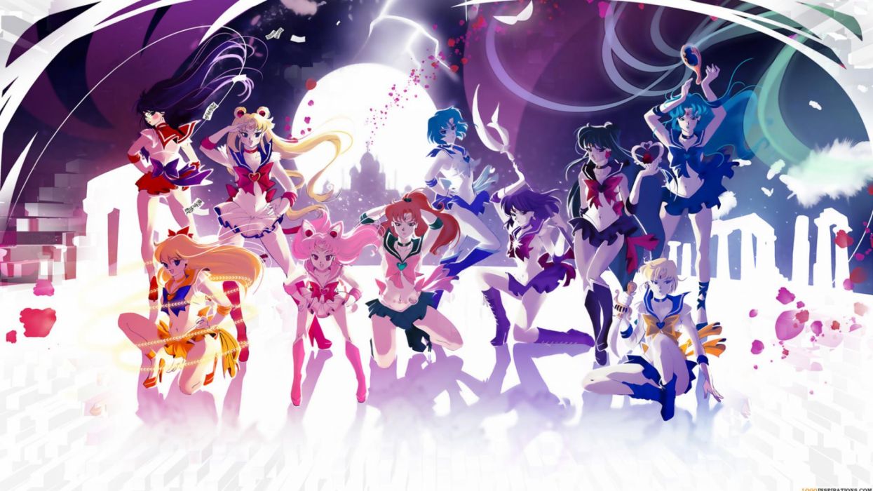 Sailor Moon guerriere gruppo, 1245x700 HD, Desktop