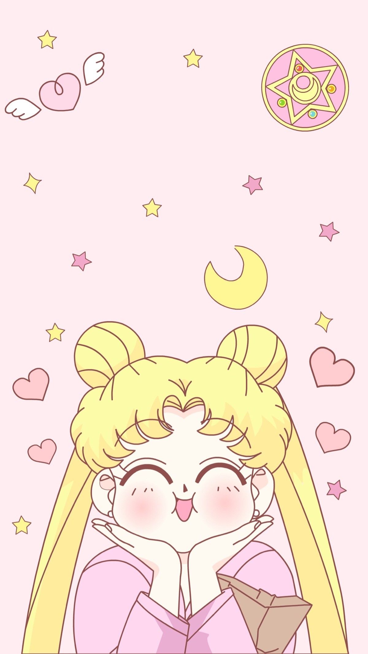 Usagi Sailor Moon kawaii rosa, anime magico, 1200x2133 Full HD Verticale, Smartphone