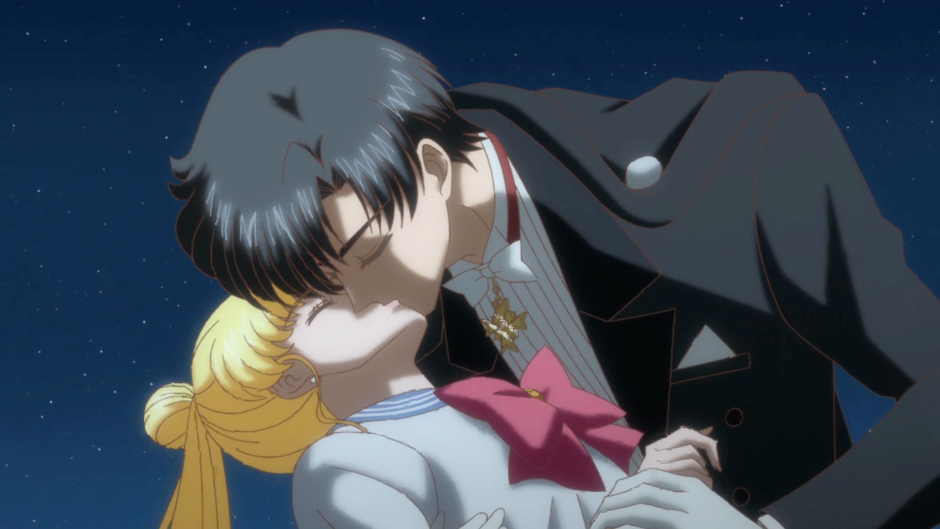 Sailor Moon e Tuxedo Mask bacio, 1920x1080 Full HD, Desktop