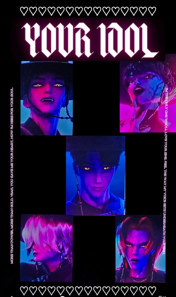 Saja Boys KPOP Demon Hunters collage, 736x1243 Verticale, Telefono