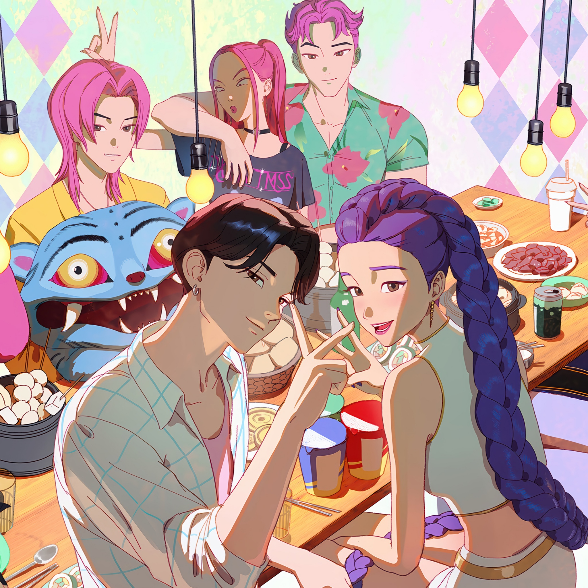 Saja Boys, KPop Demon Hunters, 2048x2048 alta risoluzione, PC
